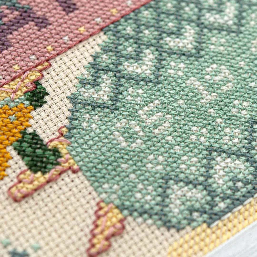 Modern Baby Sampler Cross Stitch Pattern - Bouquet and Butterflies - Image 5