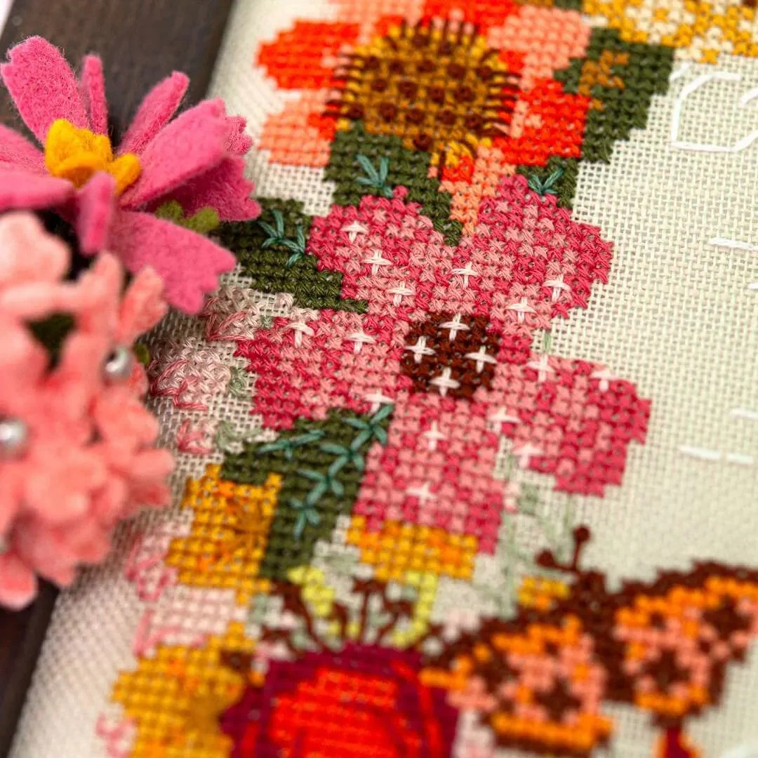Modern Botanical Wedding Sampler Cross Stitch Pattern - Image 6