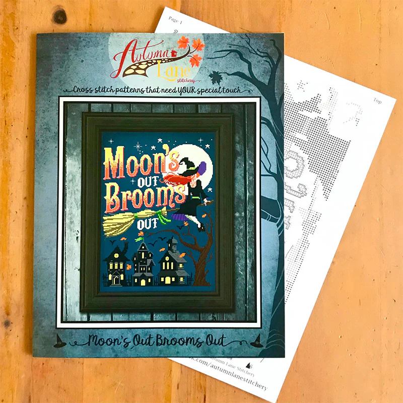 Moon's Out Brooms Out Cross Stitch Pattern - Image 2