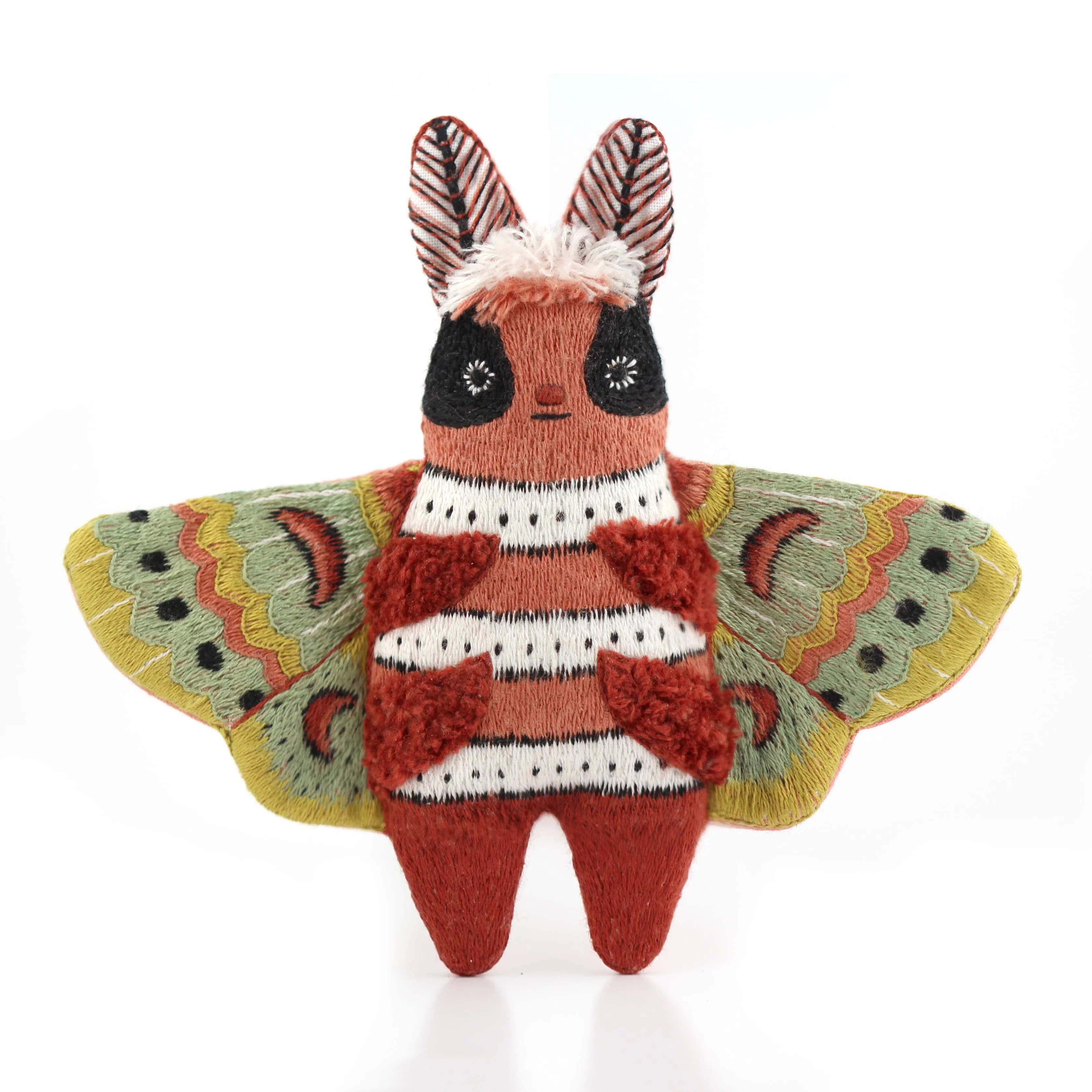 Hand Embroidered Plushie Doll Kit - Moth - Image 2