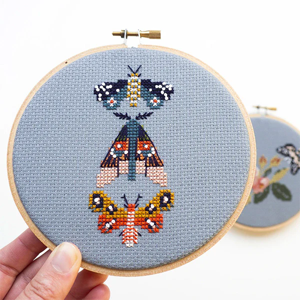 Moths Cross Stitch Kit - Image 3