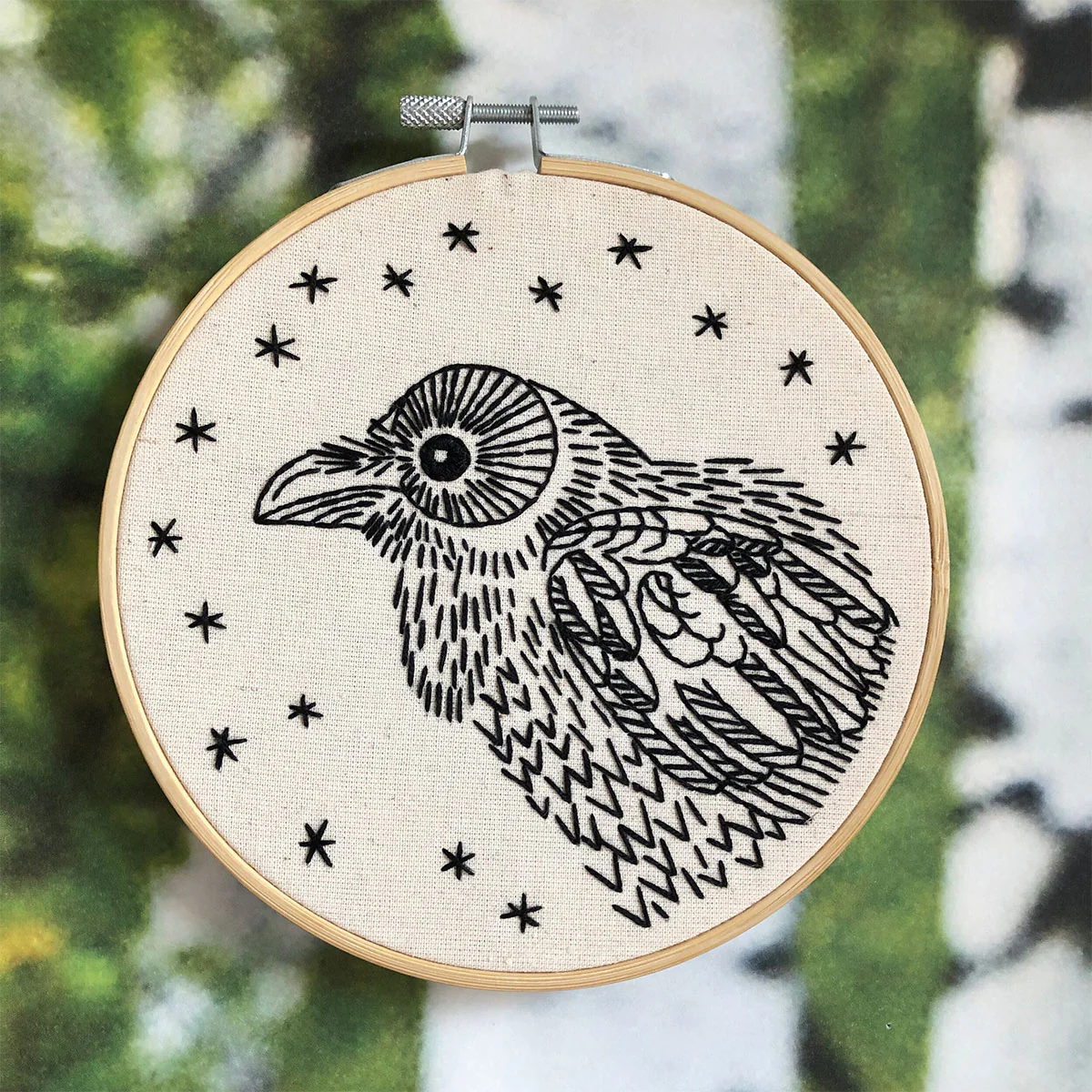 Nevermore Raven Hand Embroidery Kit - Image 3