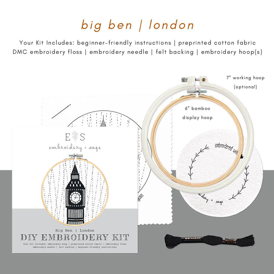 London Hand Embroidery Kit - Big Ben - Image 4