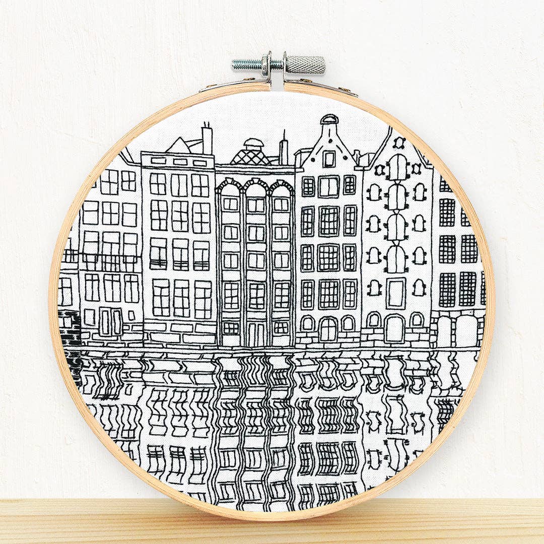 Gingerbread Houses of Amsterdam Hand Embroidery Kit