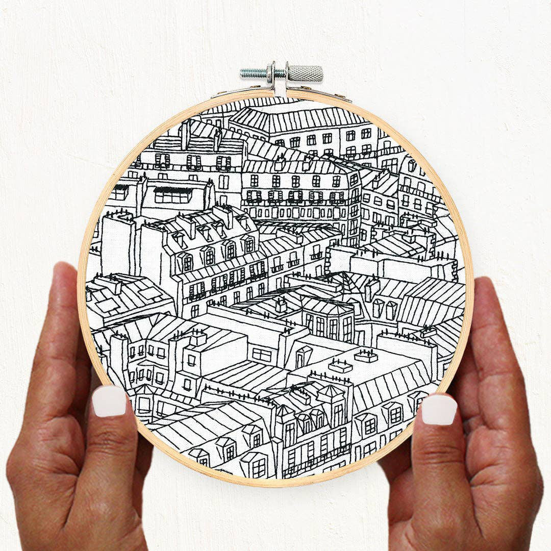 Rooftops of Paris Hand Embroidery Kit - Image 3