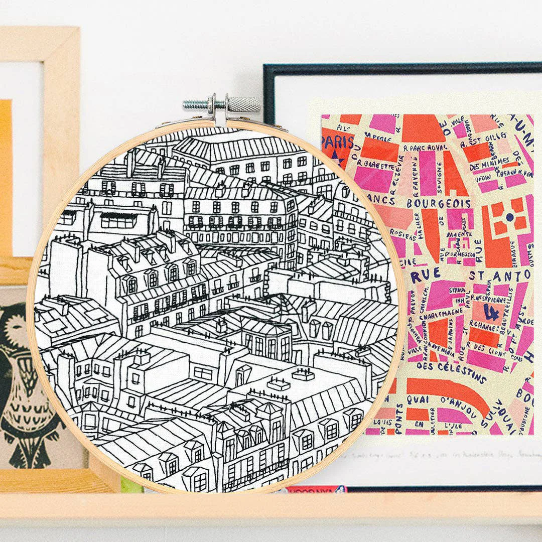 Rooftops of Paris Hand Embroidery Kit - Image 5