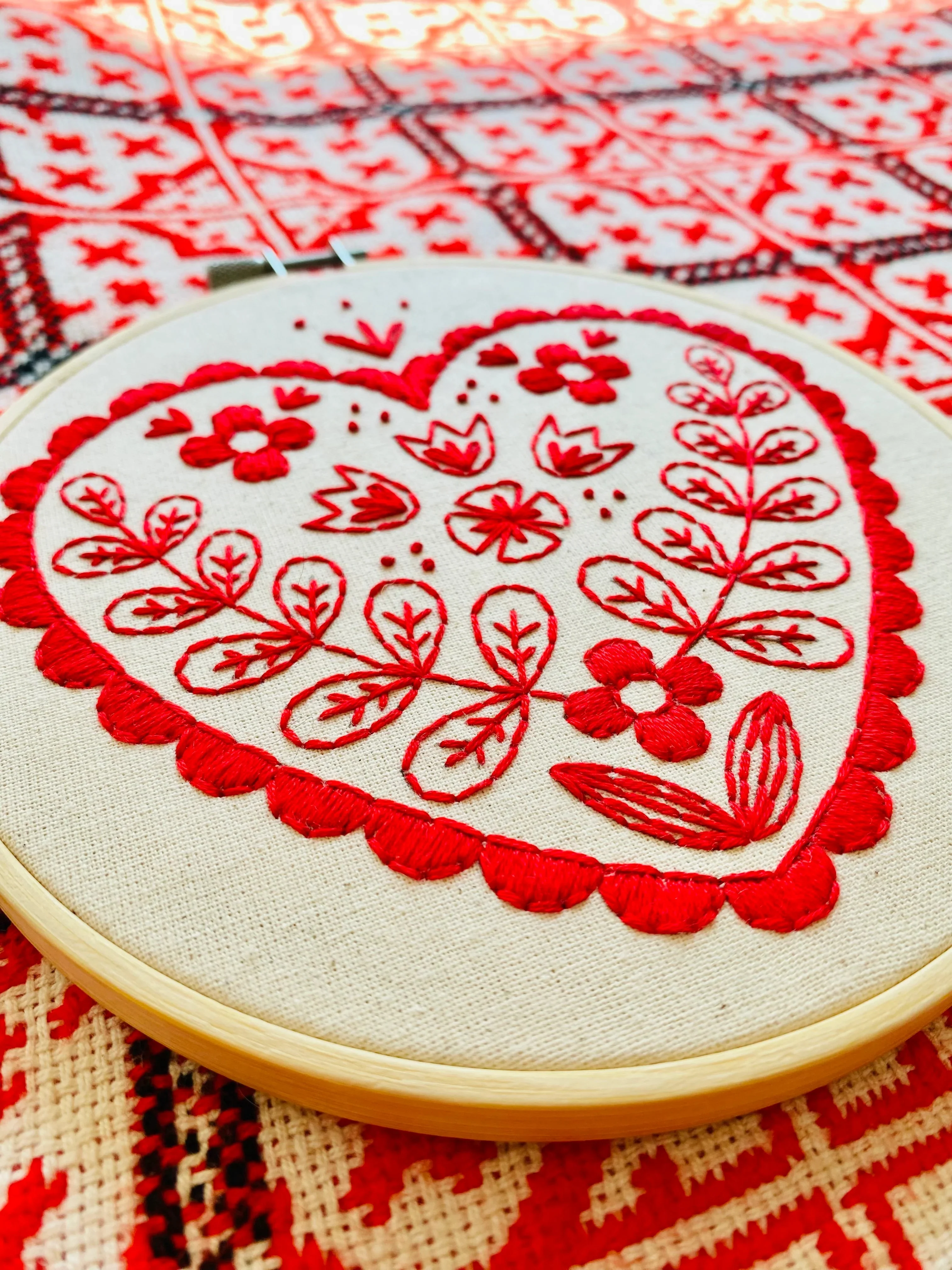 Nordic Heart Hand Embroidery Kit - Image 2
