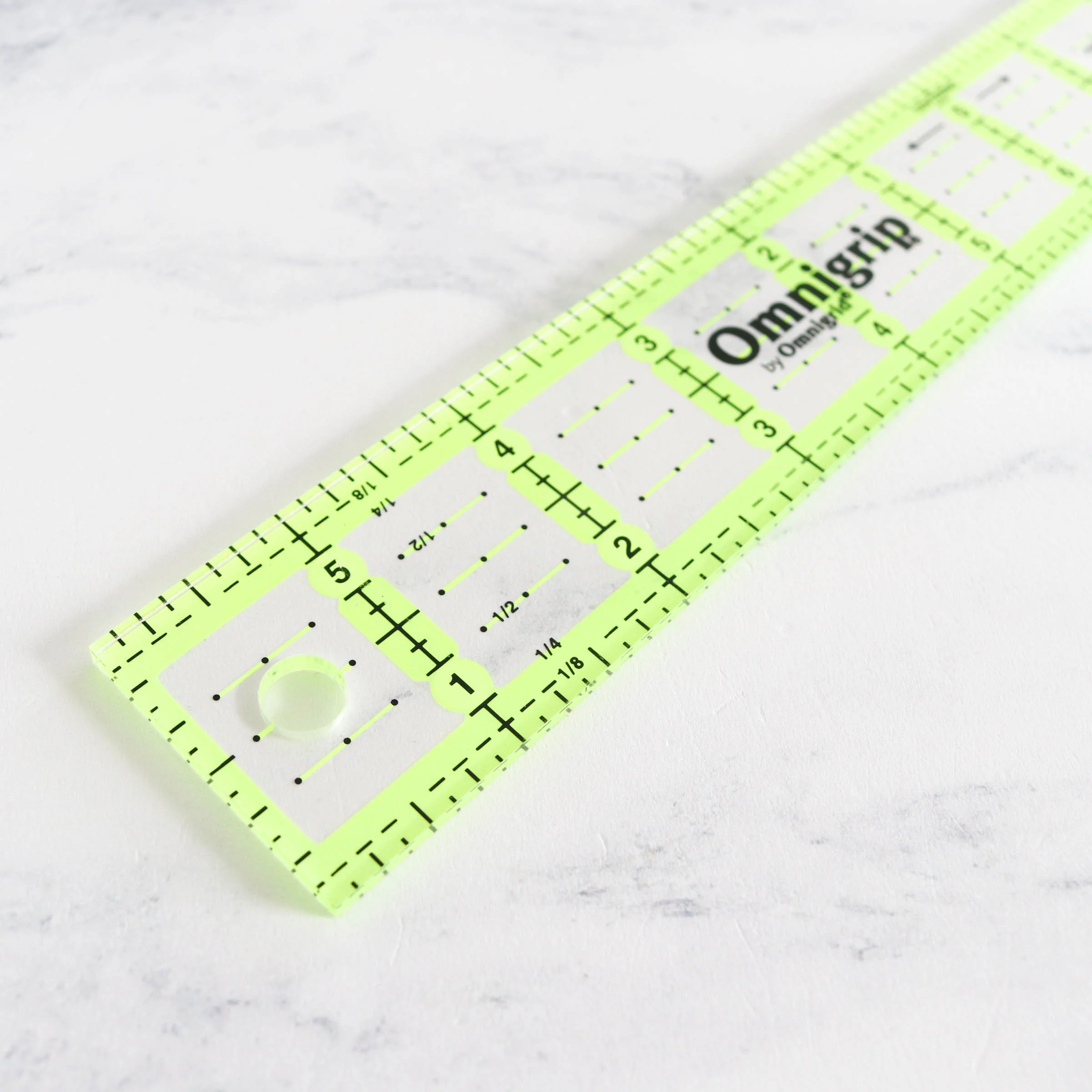 Omnigrip Clear Acrylic Ruler - 1" x 12" - Image 3