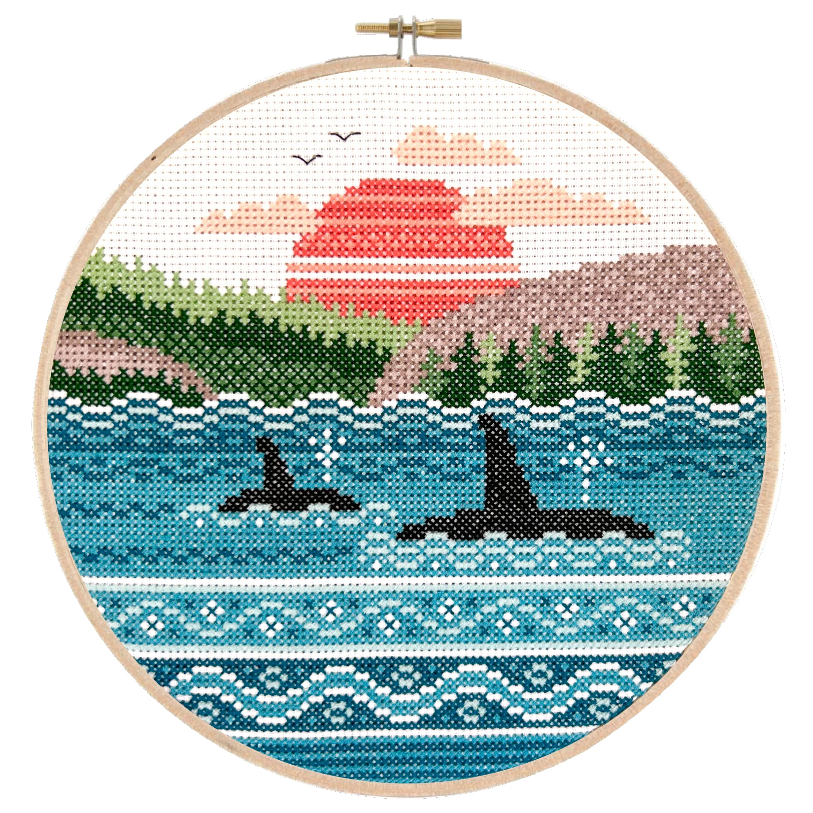 Orca Bay Cross Stitch Pattern