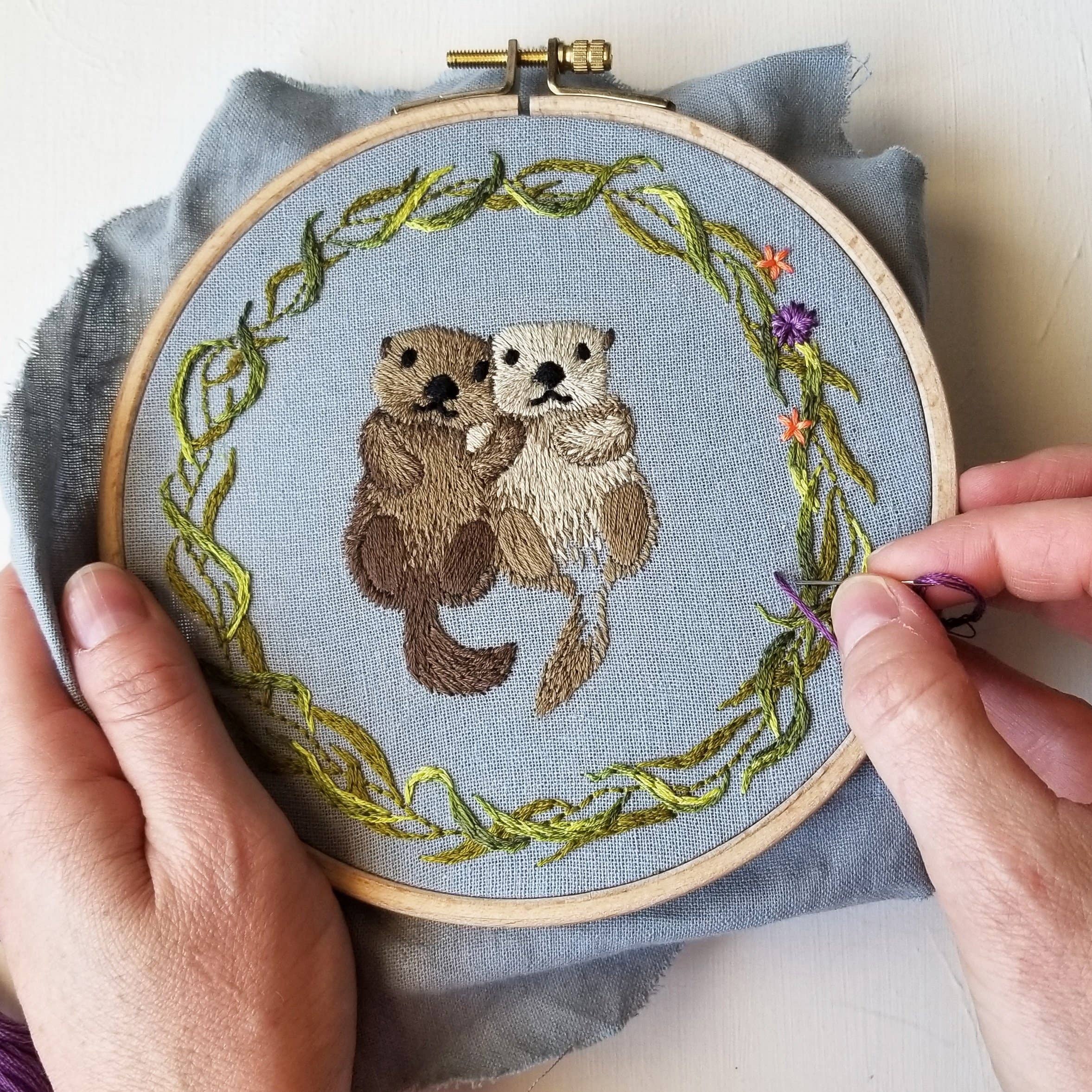 Otterly Adorable Hand Embroidery Kit - Image 2