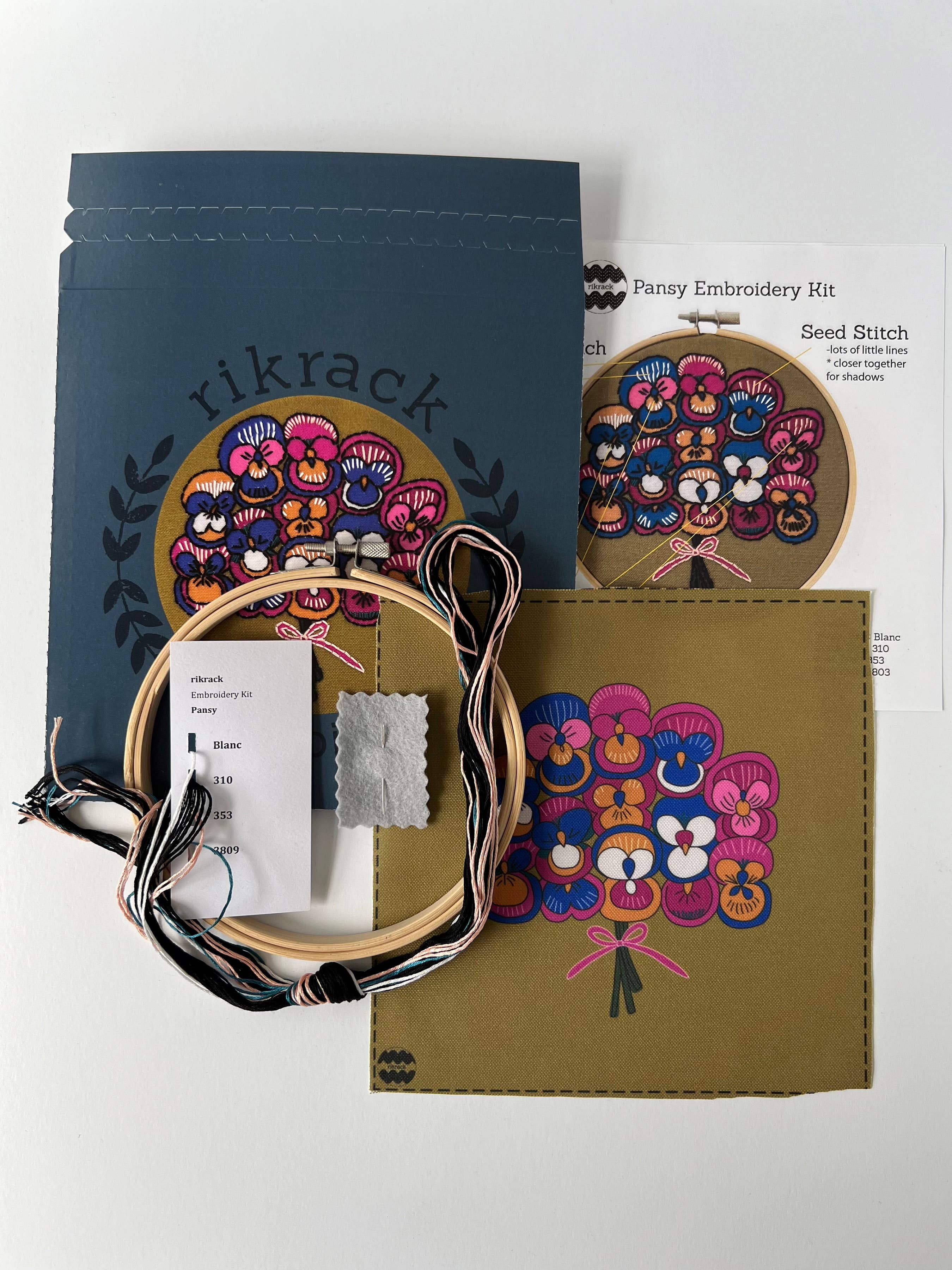 Pansy Embroidery Kit - Image 4