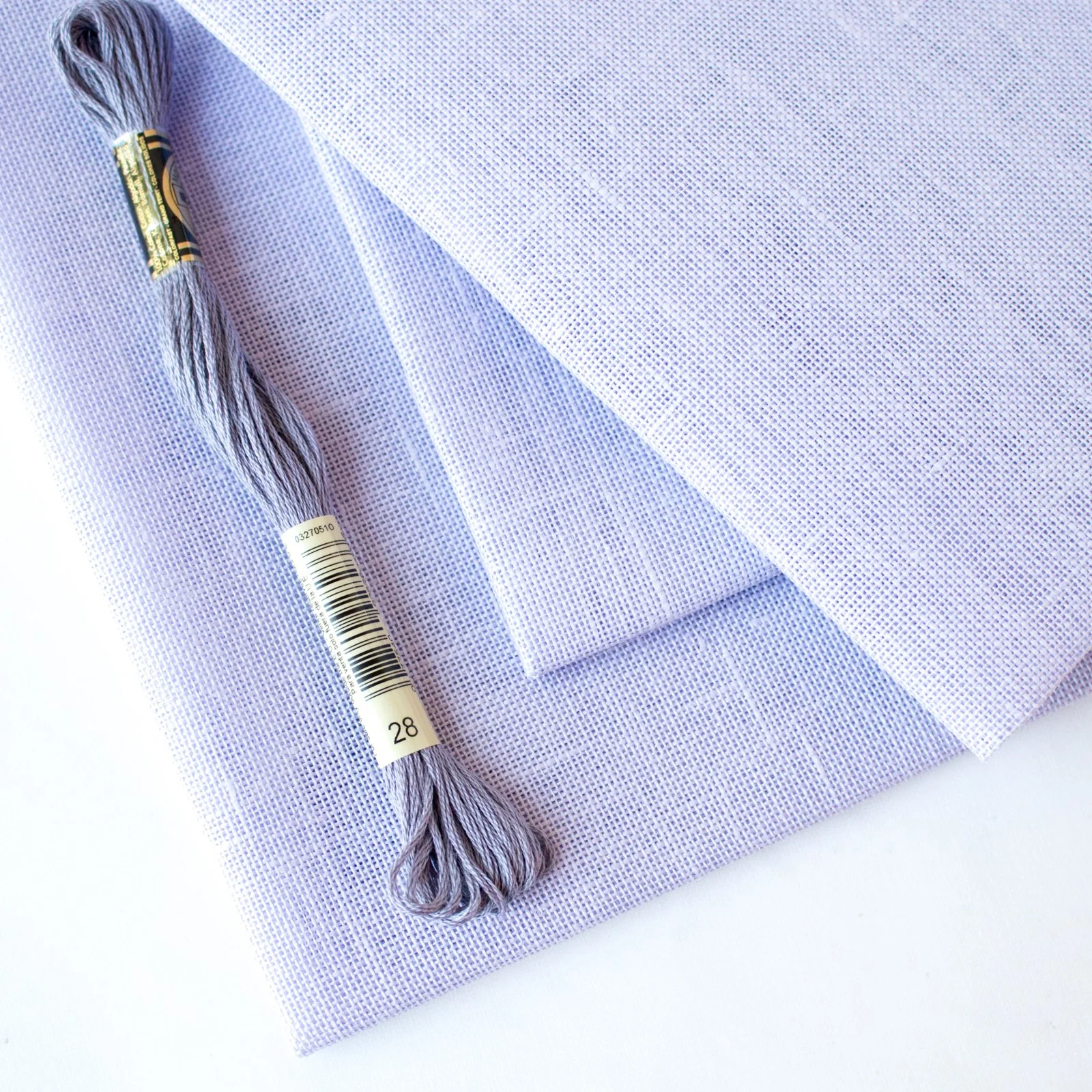 Peaceful Purple Linen Cross Stitch Fabric - Image 3