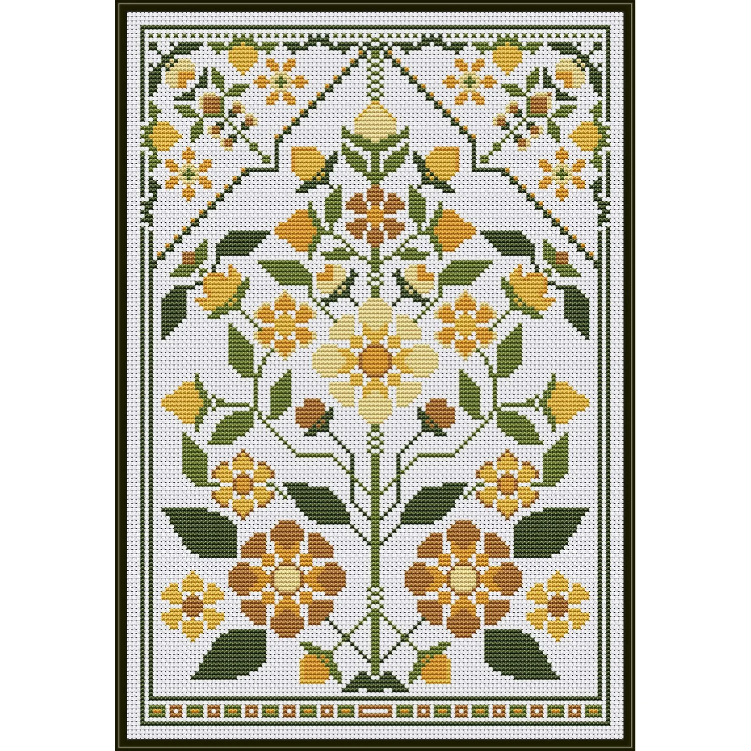 Petals of Yellow Cross Stitch Pattern