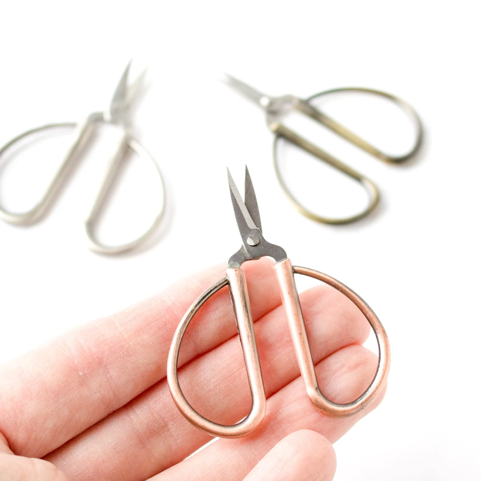 Petite Embroidery Scissors in Copper, Gold, and Silver - Image 3