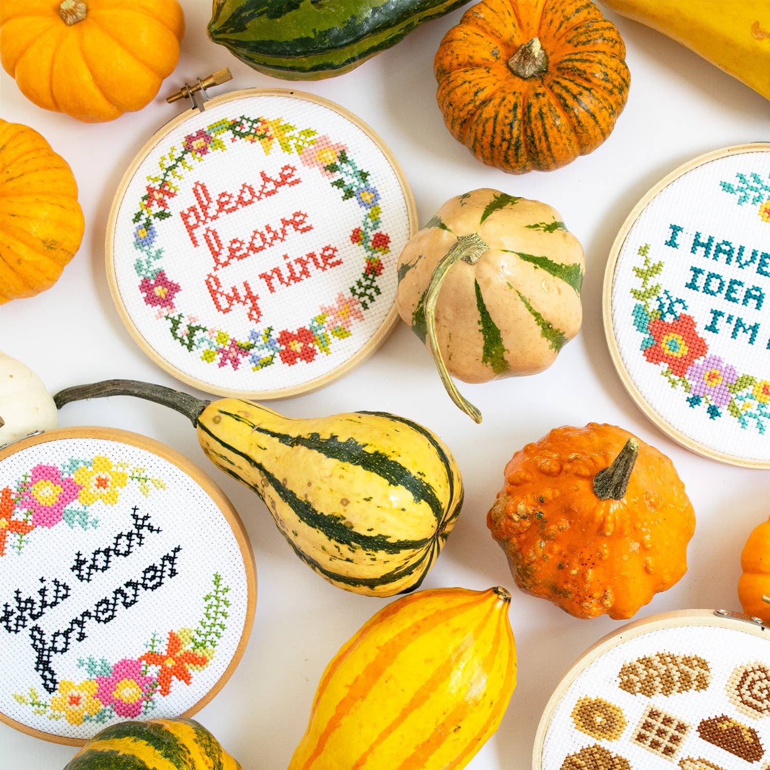 Please Leave By Nine Cross Stitch Kit - Image 2