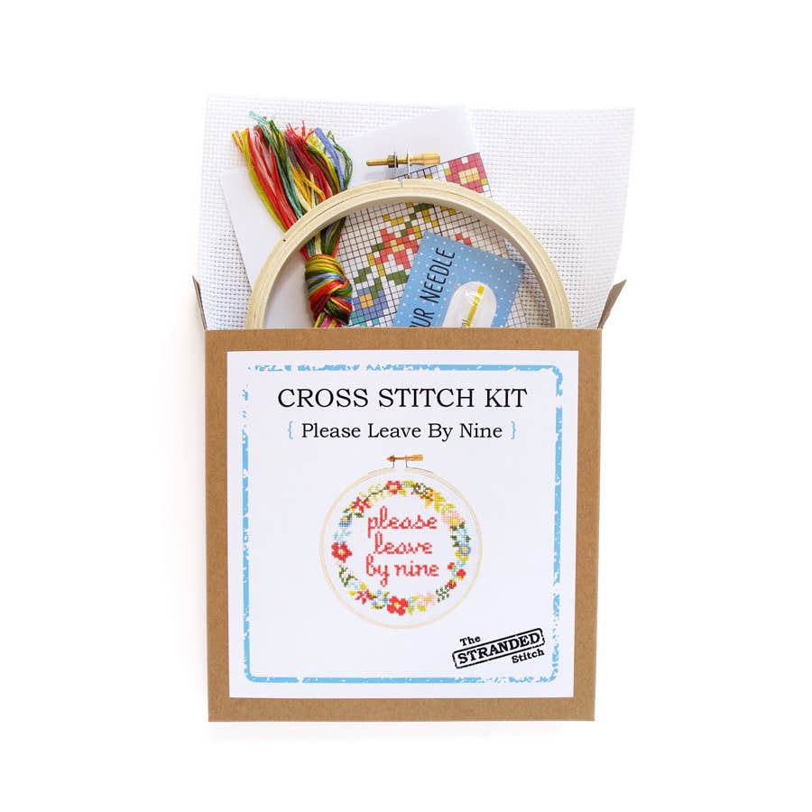 Please Leave By Nine Cross Stitch Kit - Image 3