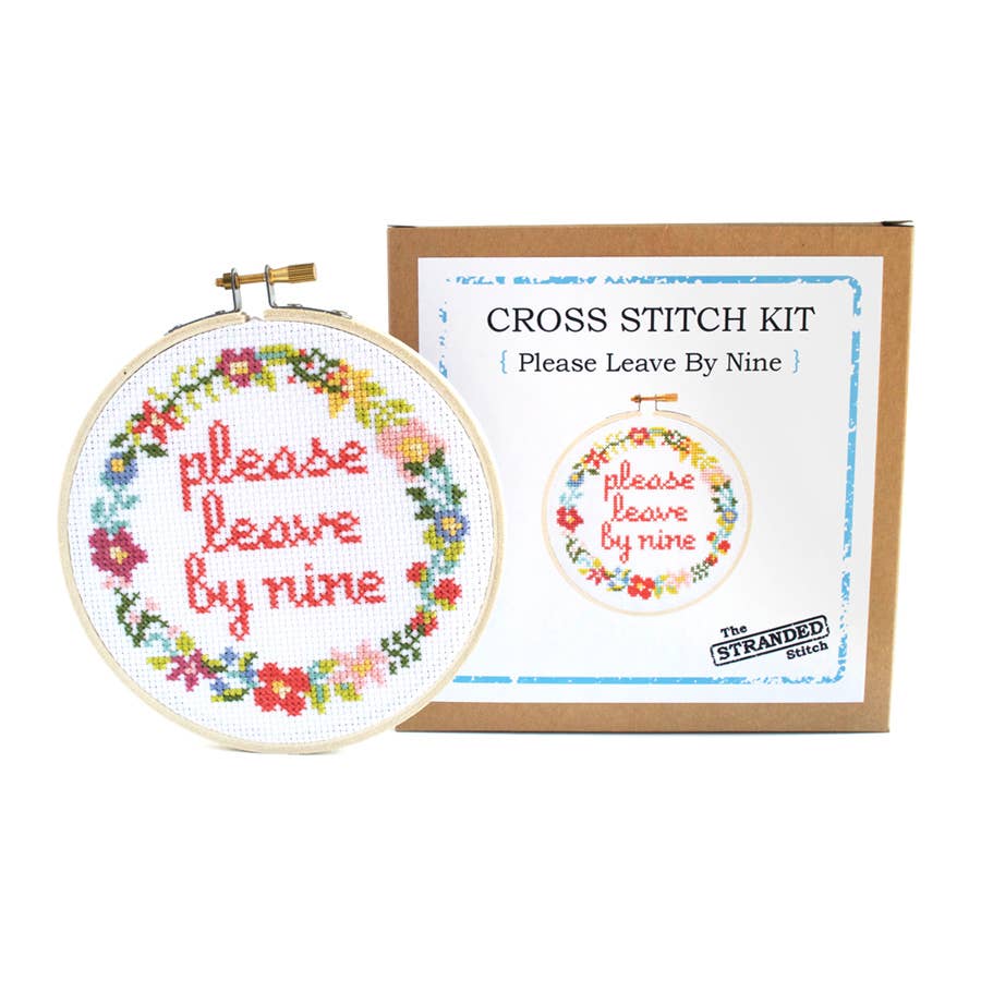 Please Leave By Nine Cross Stitch Kit - Image 4