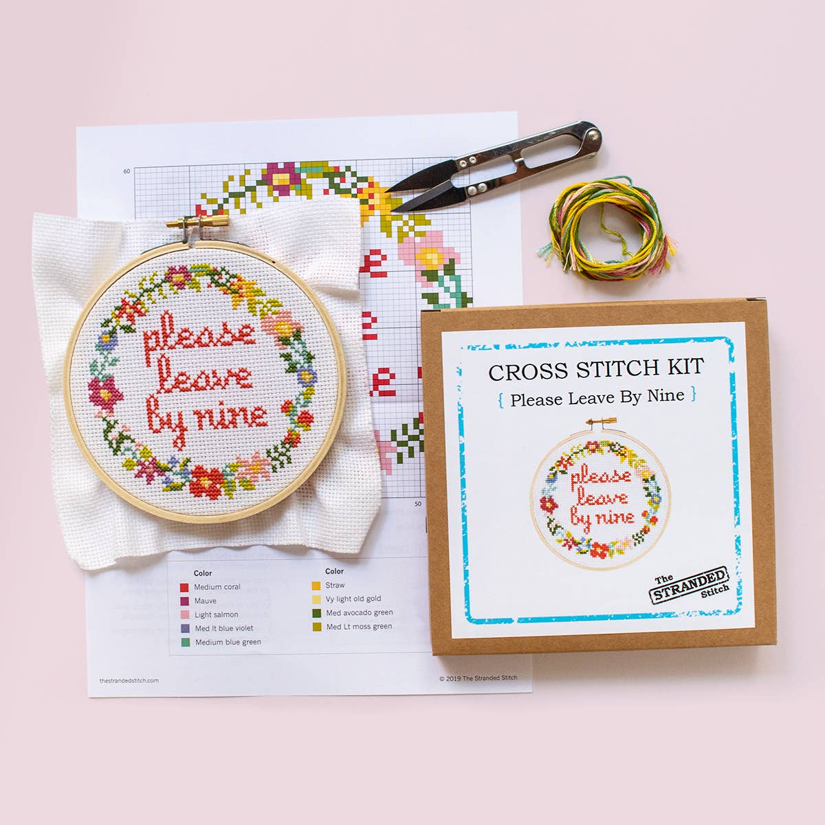 Please Leave By Nine Cross Stitch Kit - Image 6
