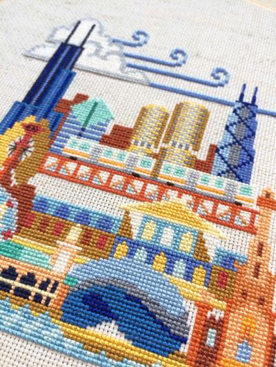 Pretty Little Chicago Cross Stitch Pattern - Image 3