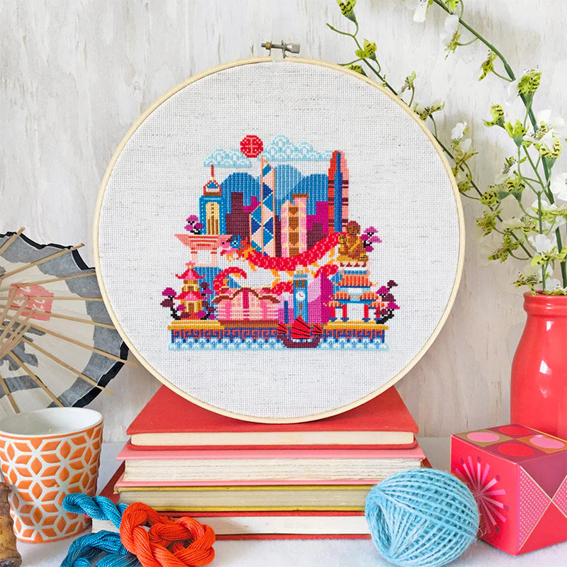 Pretty Little Hong Kong Cross Stitch Pattern - Image 2