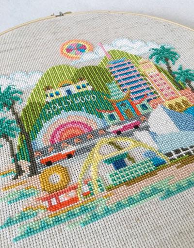 Pretty Little Los Angeles Cross Stitch Pattern - Image 3