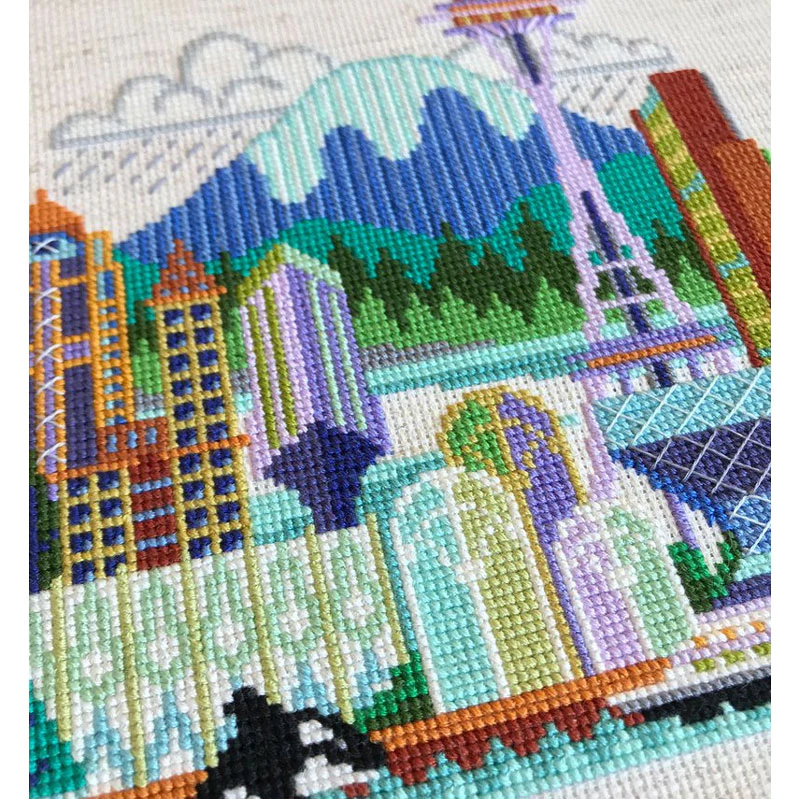 Pretty Little Seattle Cross Stitch Pattern - Image 2
