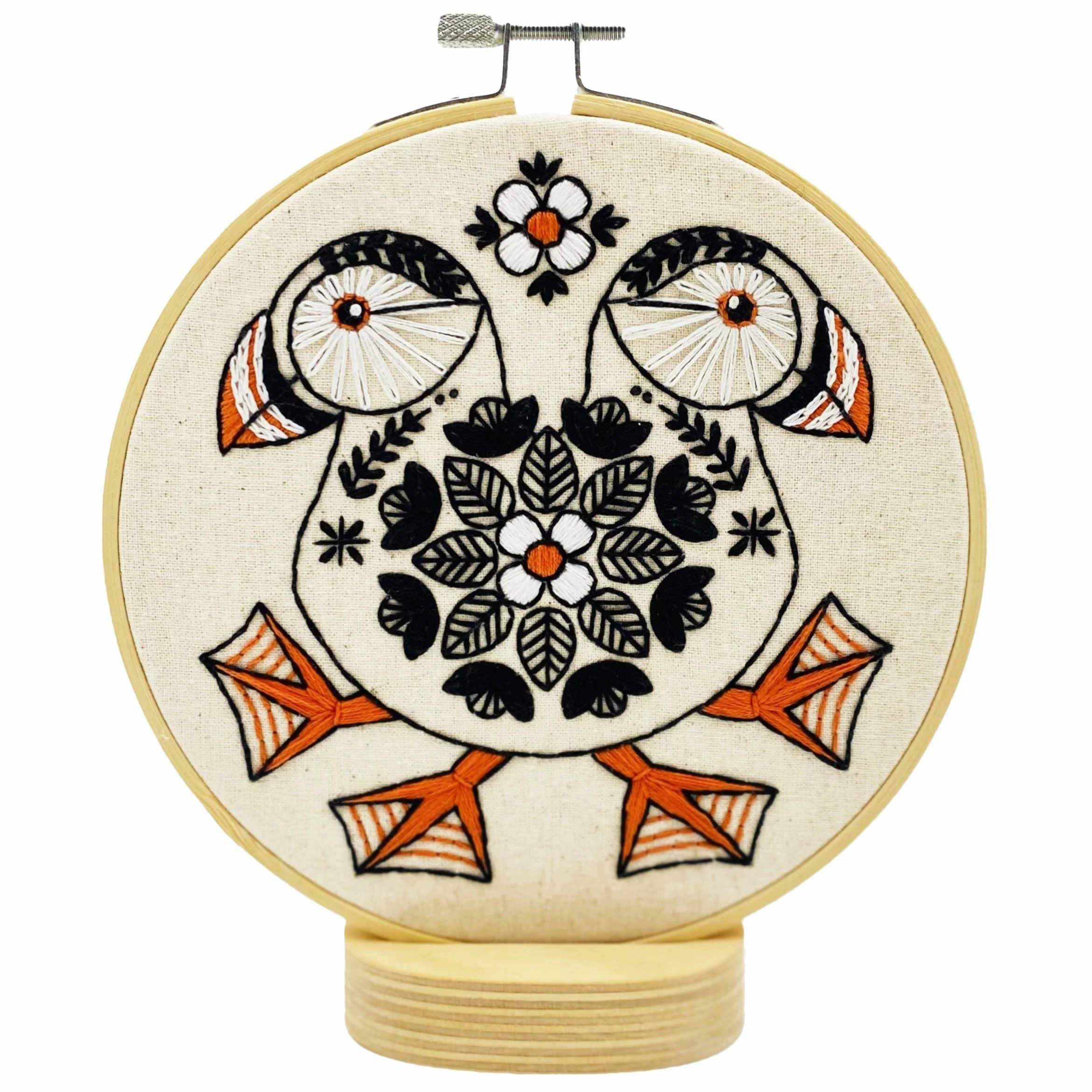 Puffins Hand Embroidery Kit