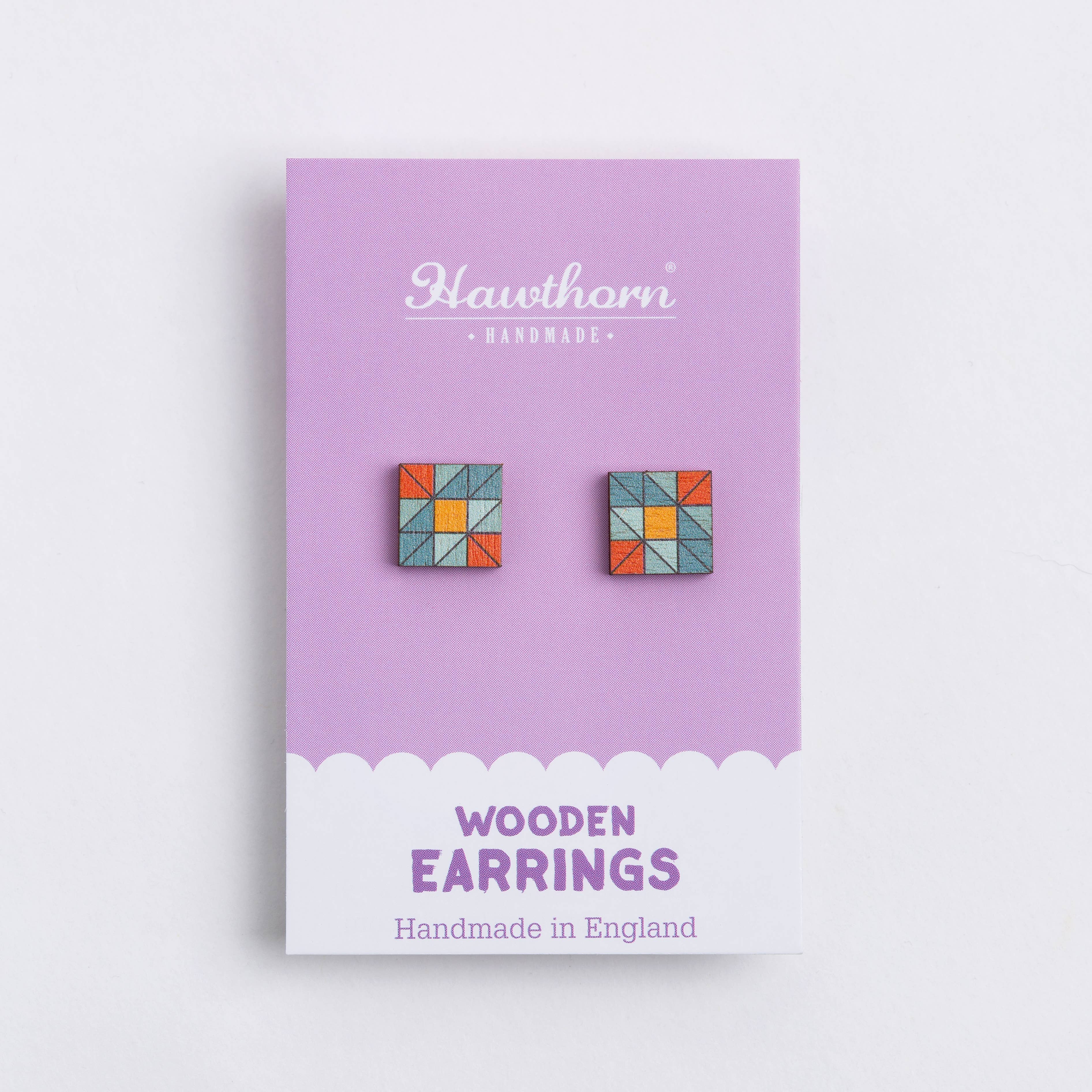 Crafty Earrings - Quilt Block - Image 3
