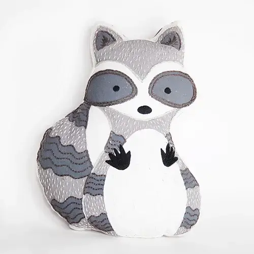 Raccoon Stuffie Hand Embroidery Kit
