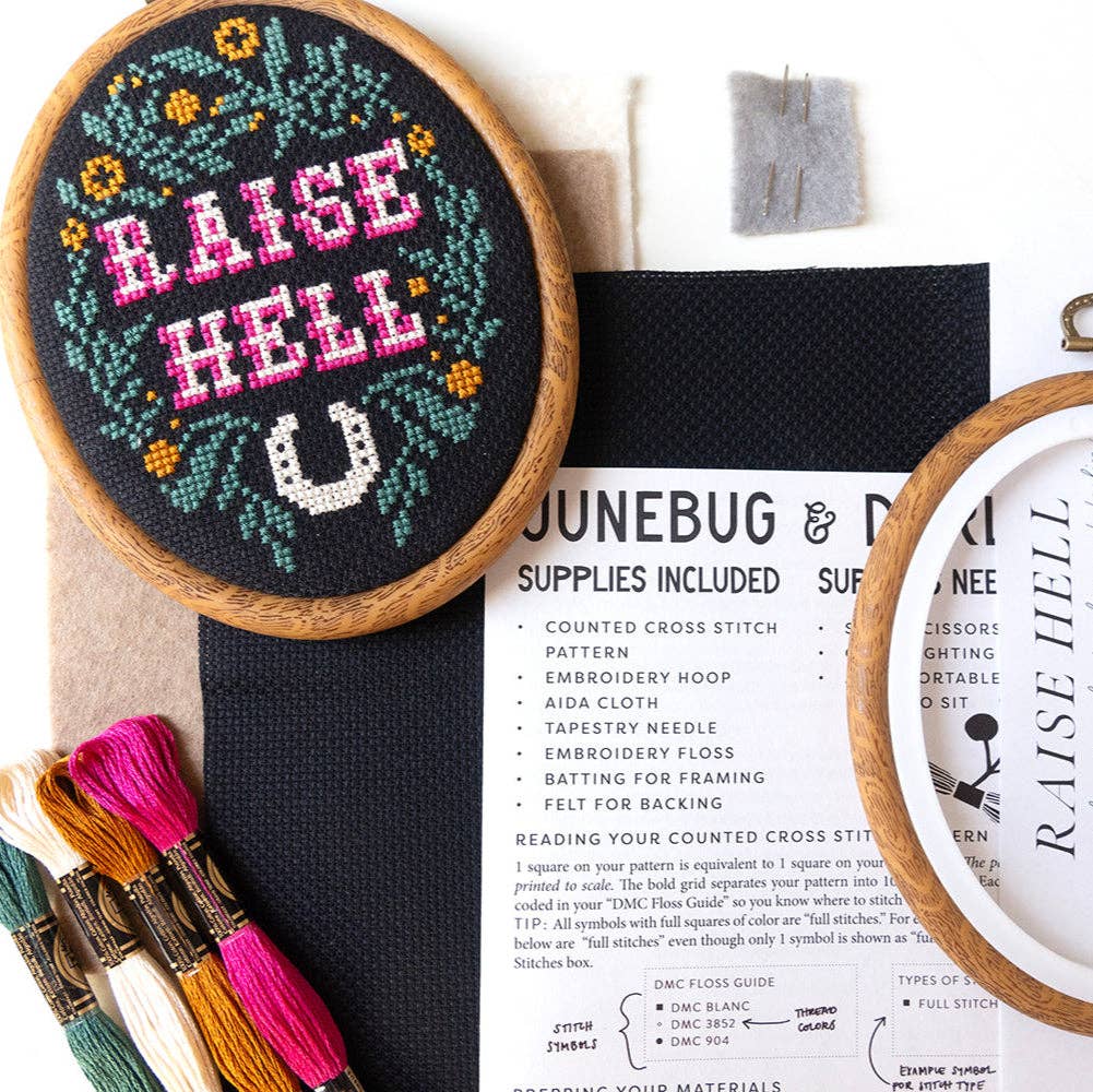 Raise Hell Cross Stitch Kit - Image 4