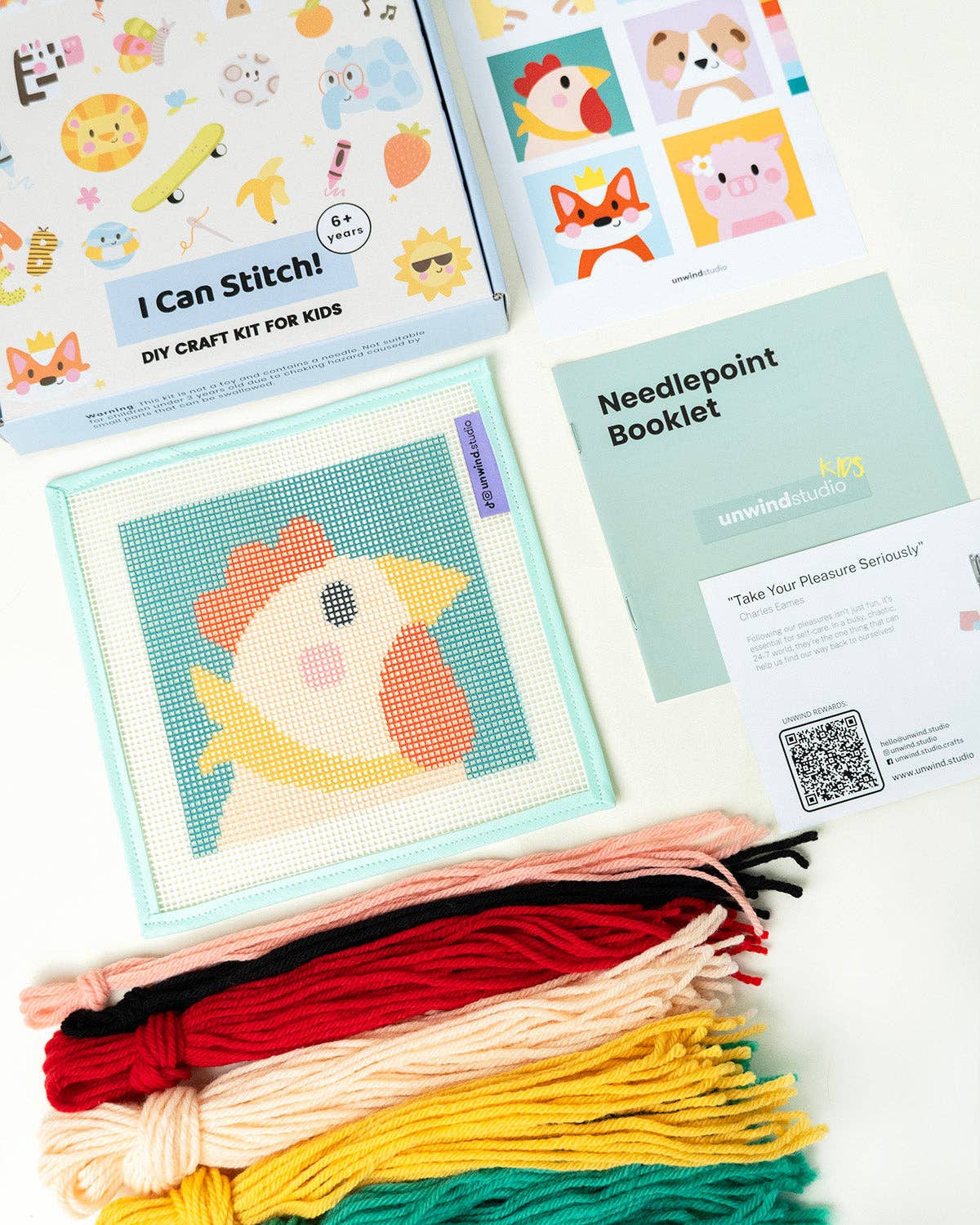 Needlepoint Kit for Kids - Rick, the Rooster - Image 3