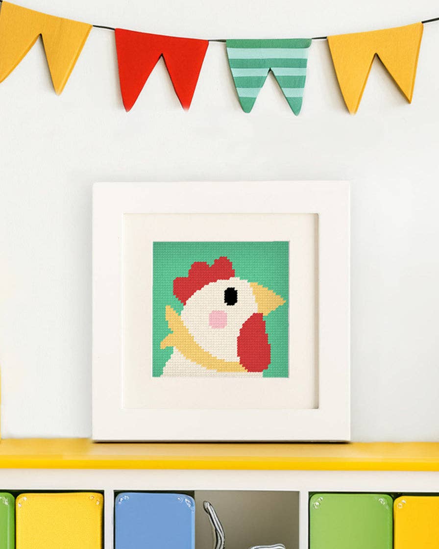Needlepoint Kit for Kids - Rick, the Rooster - Image 4