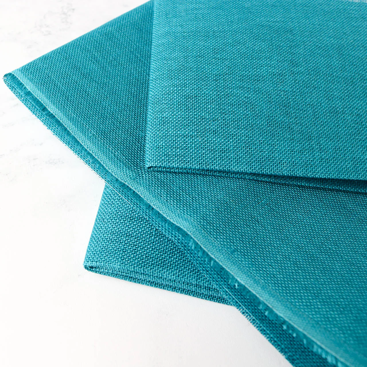 Riviera Aqua Linen Cross Stitch Fabric - Image 3