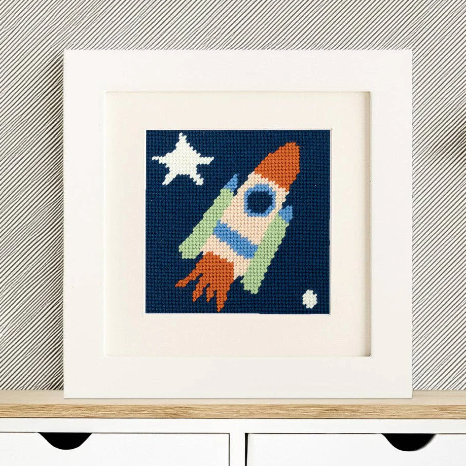 Needlepoint Kit for Kids - Rocket to the Stars