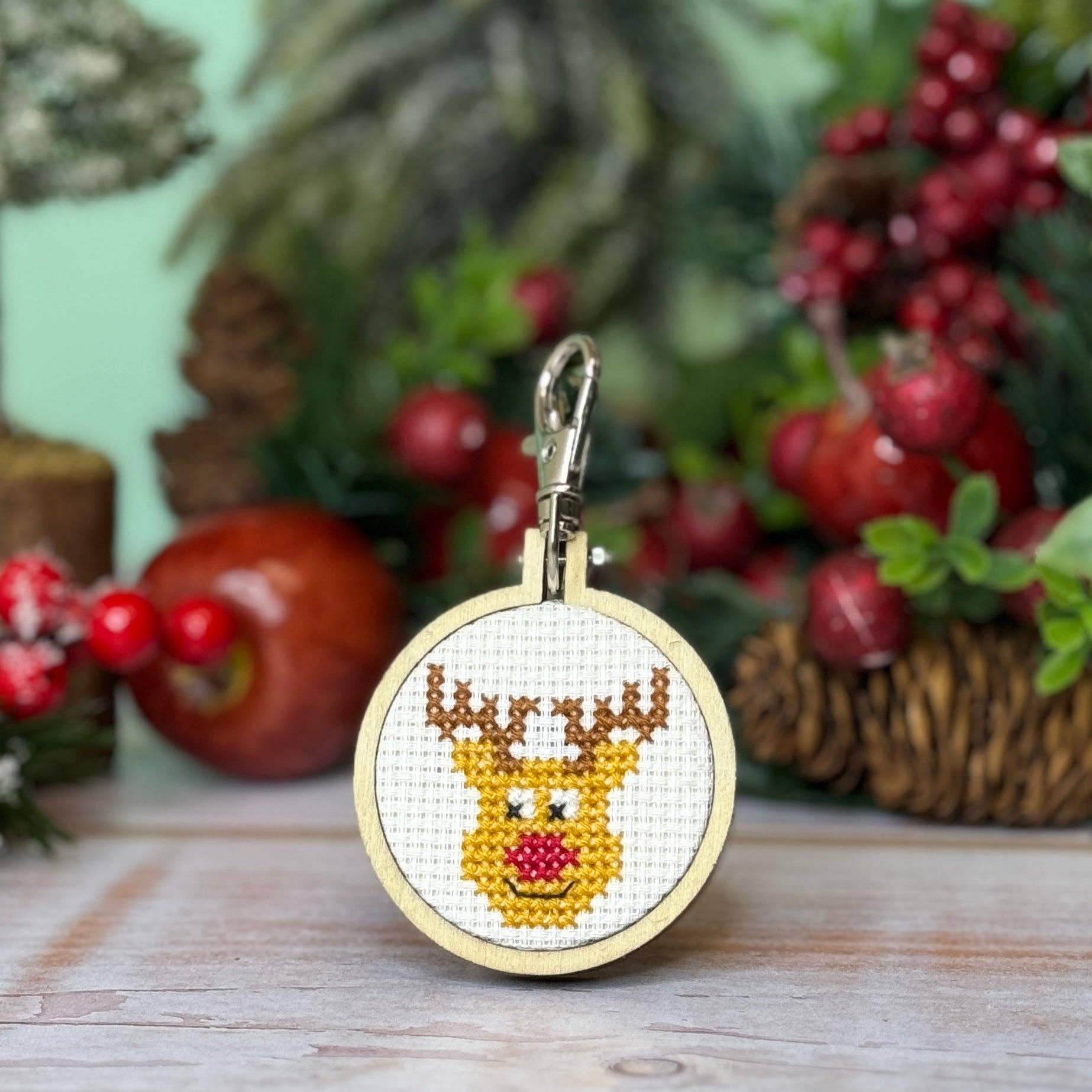 Mini Matchbox Cross Stitch Kit - Rudolph - Image 5