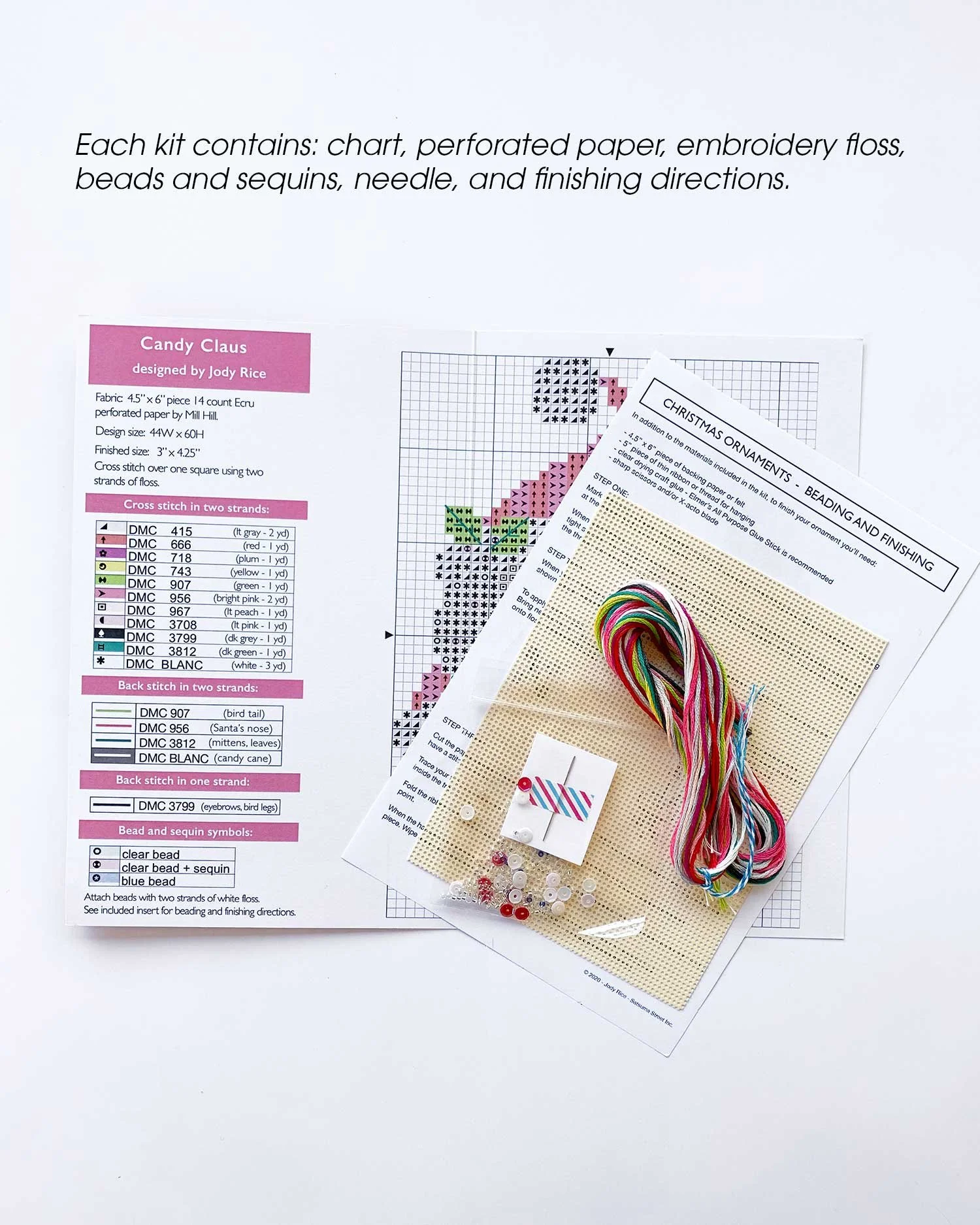 Santa Cruiser Cross Stitch Ornament Kit - Image 2