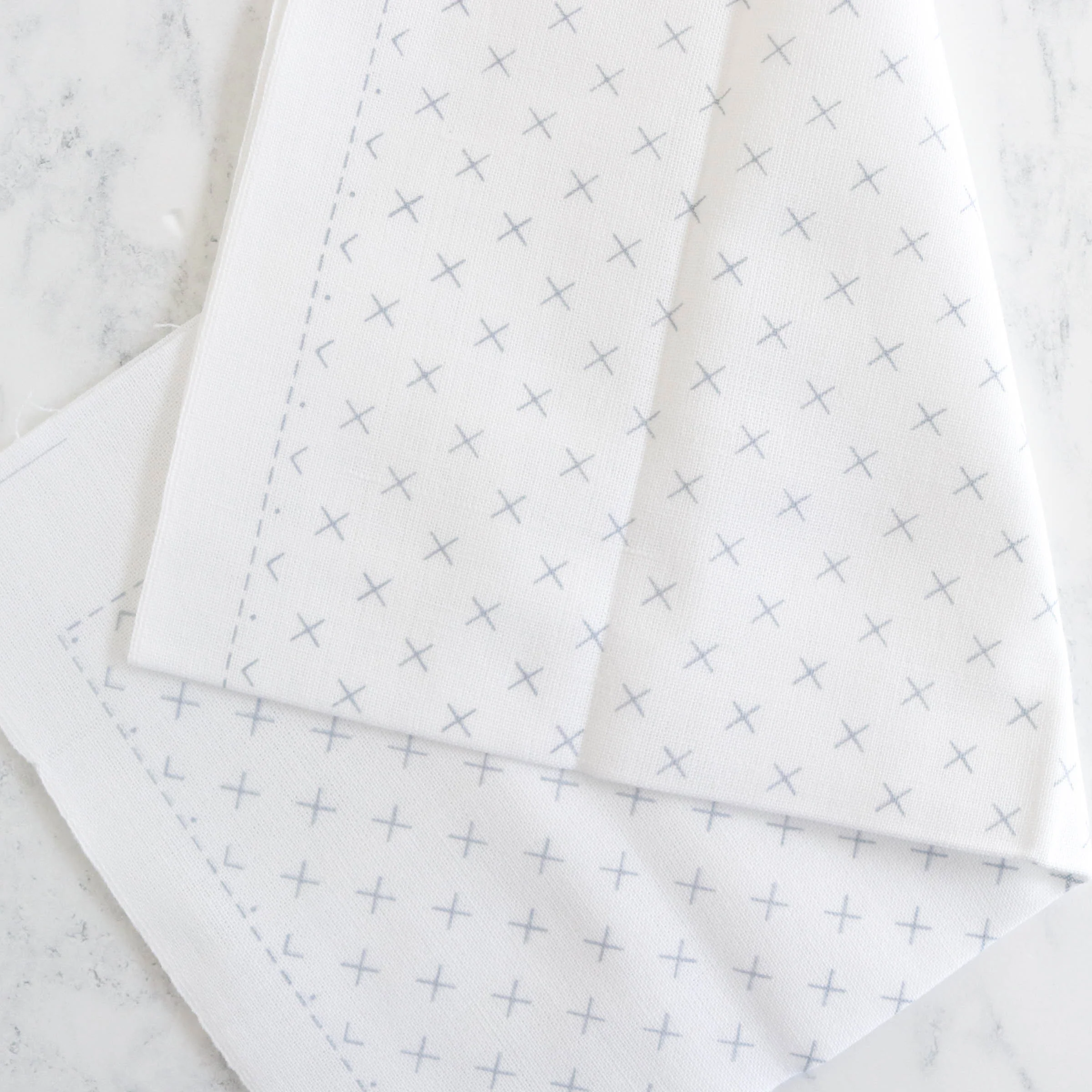 Sashiko Weaving (Kuguri-Sashi) Sampler Cloth - Asagao White - Image 3
