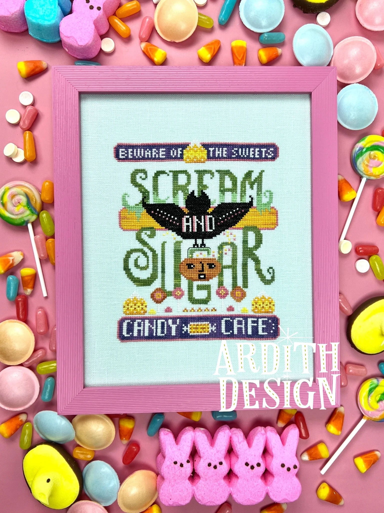 Scream and Sugar Halloween Cross Stitch Pattern - Image 2