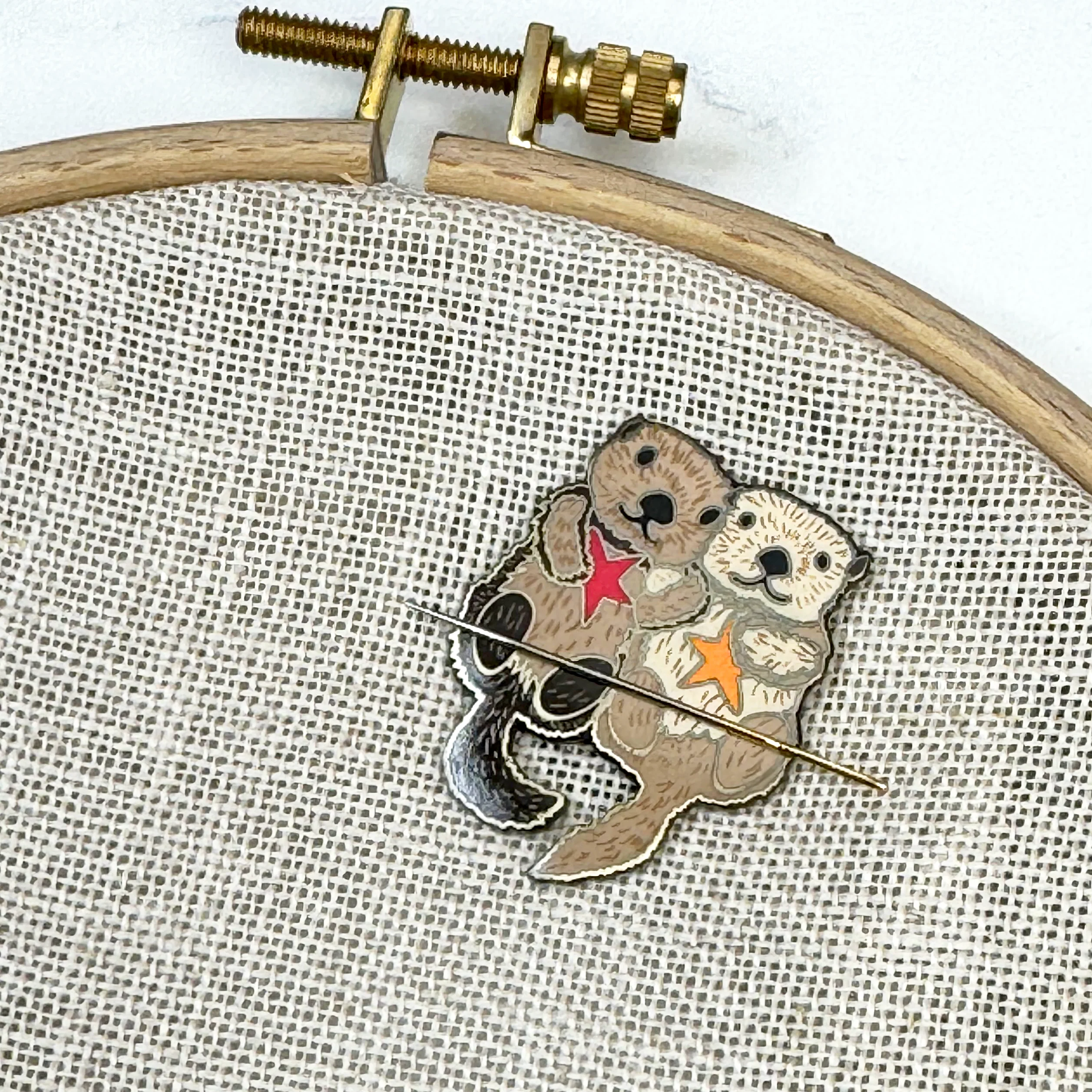 Sea Otters Enamel Needle Minder - Image 3