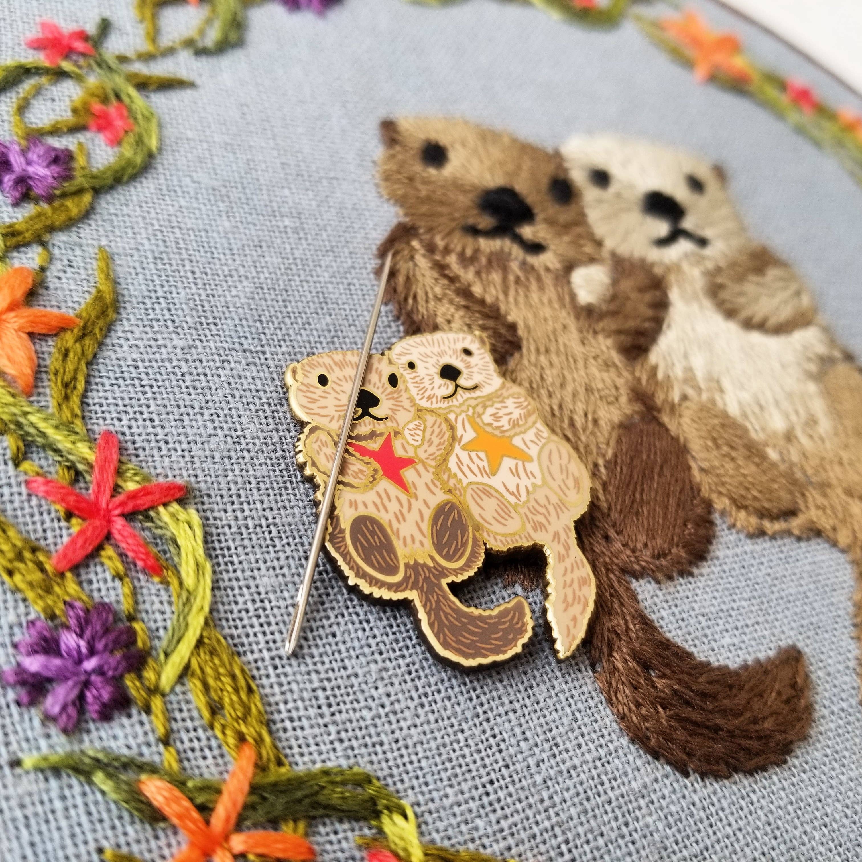 Sea Otters Enamel Needle Minder - Image 5