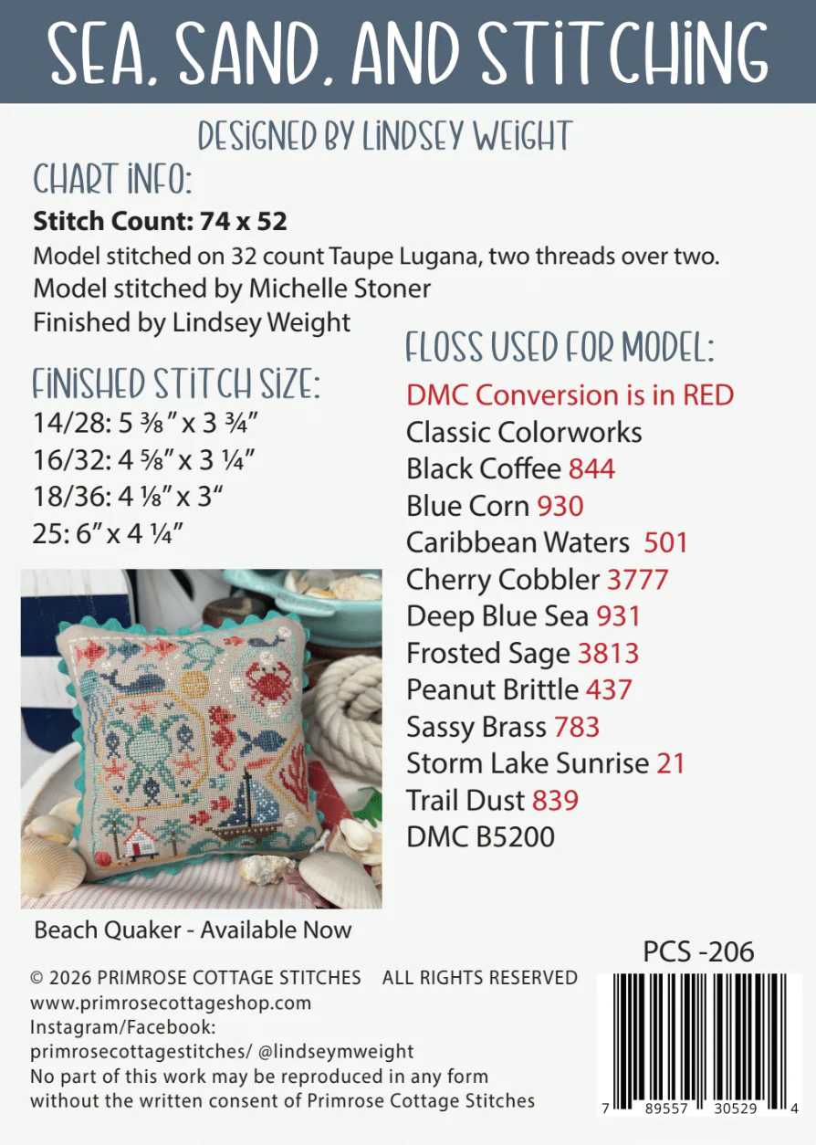 Sea, Sand, and Stitching Cross Stitch Pattern - Image 3