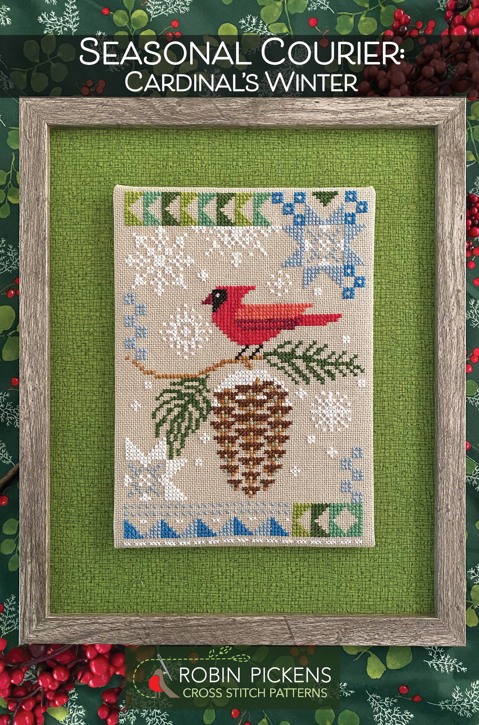 Seasonal Courier Cross Stitch Pattern - Cardinal's Winter - Image 3