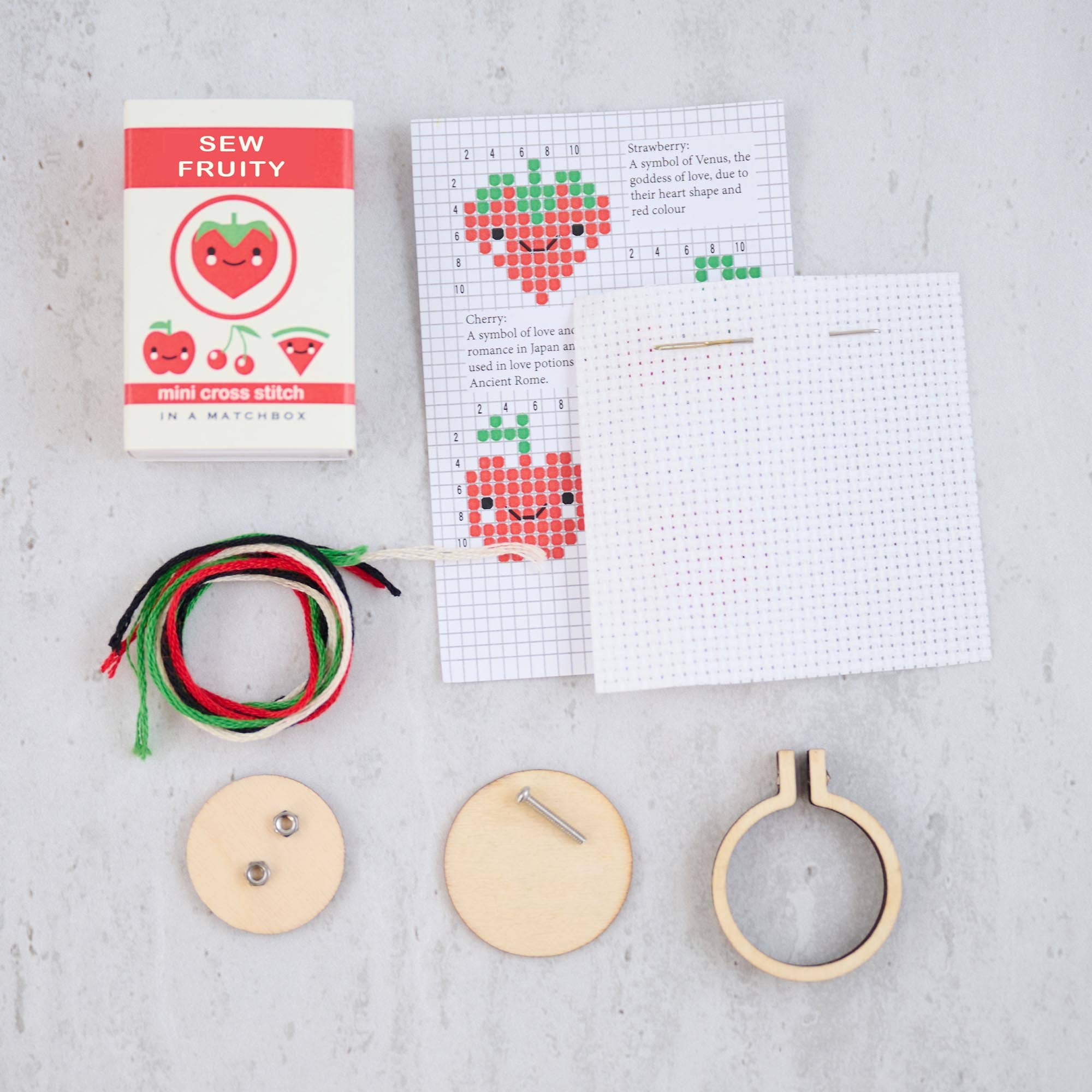 Sew Fruity Mini Cross Stitch Kit In A Matchbox - Image 4