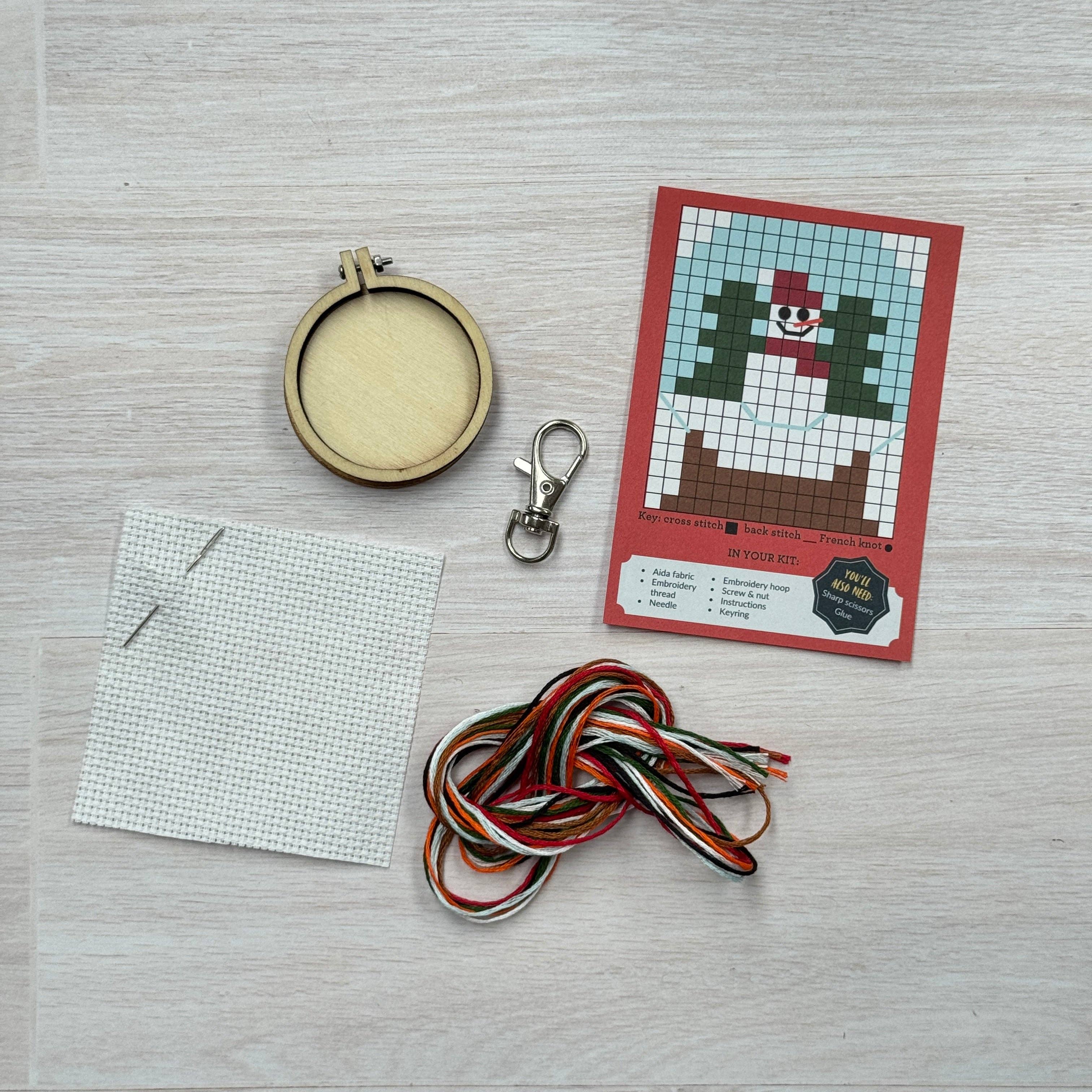 Mini Matchbox Cross Stitch Kit - Snowglobe - Image 4