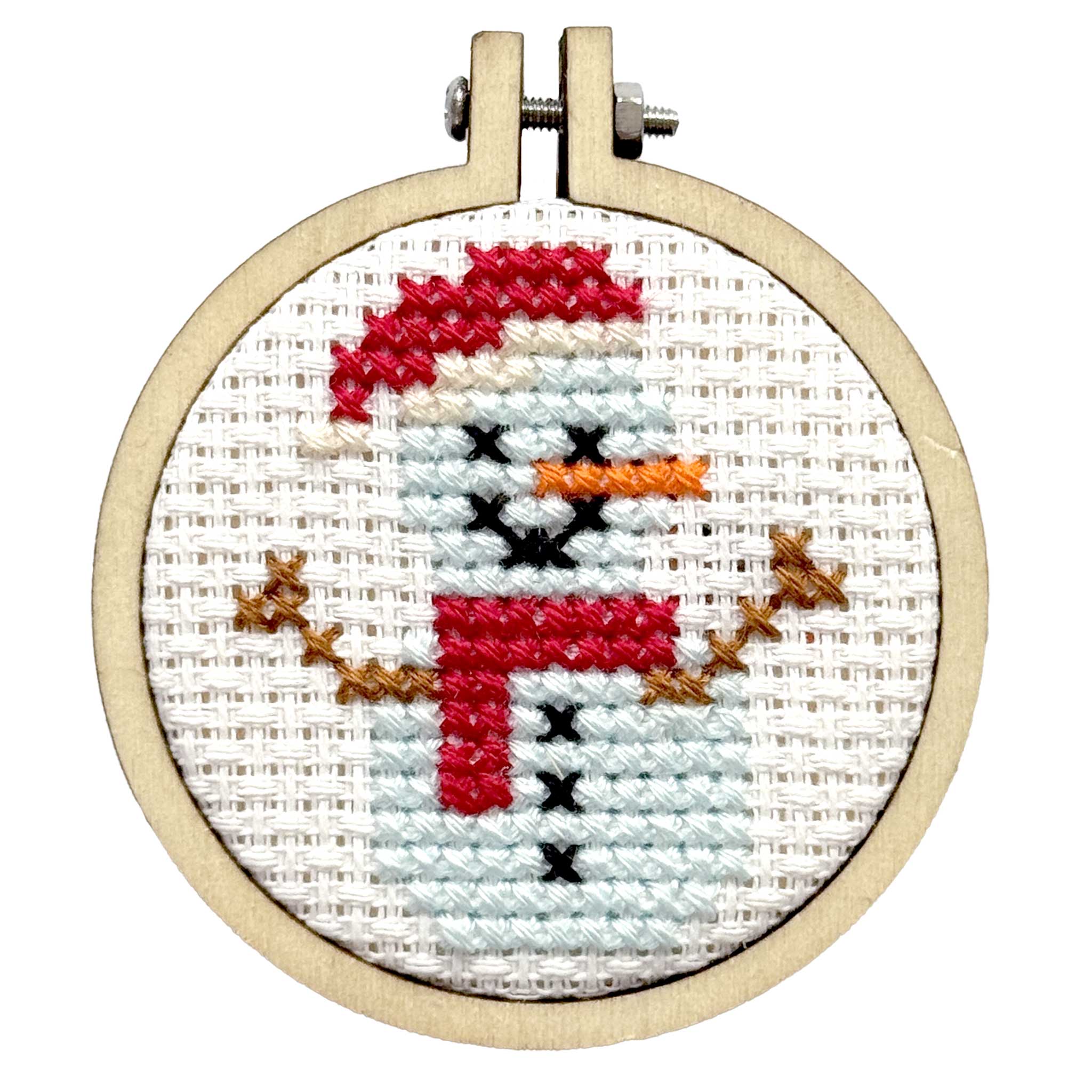 Mini Matchbox Cross Stitch Kit - Snowman - Image 2