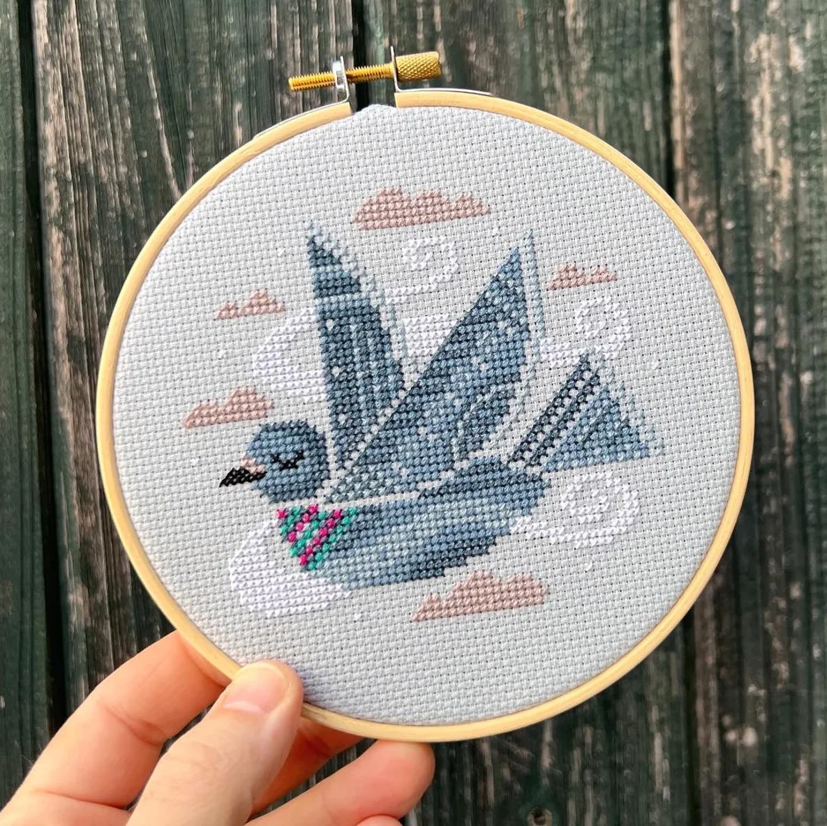 Soaring Pigeon Cross Stitch Pattern - Image 2