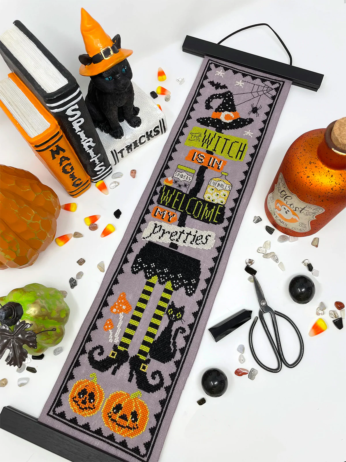 Spooky Halloween Banner Cross Stitch Pattern - Image 2