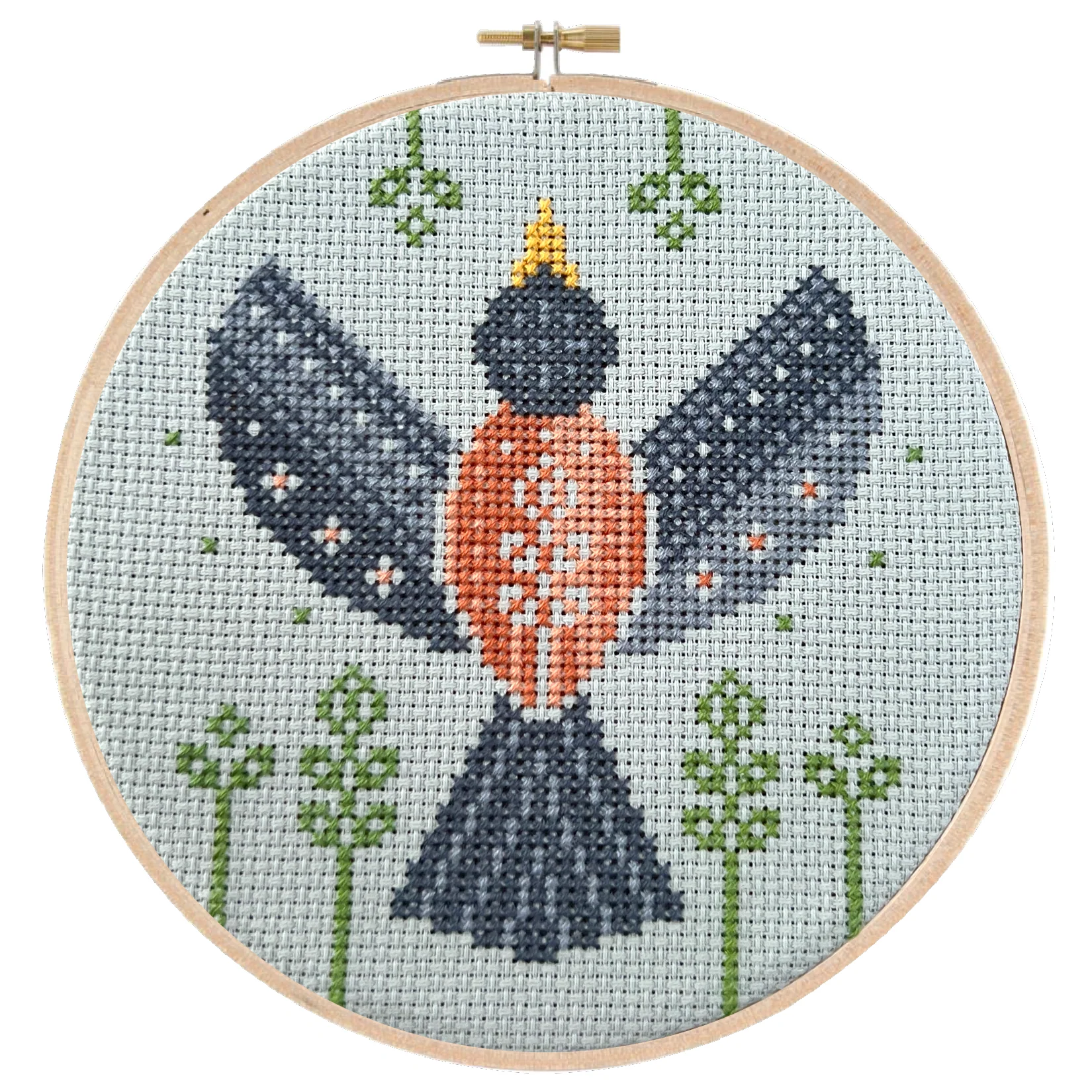 Spring Robin Cross Stitch Pattern