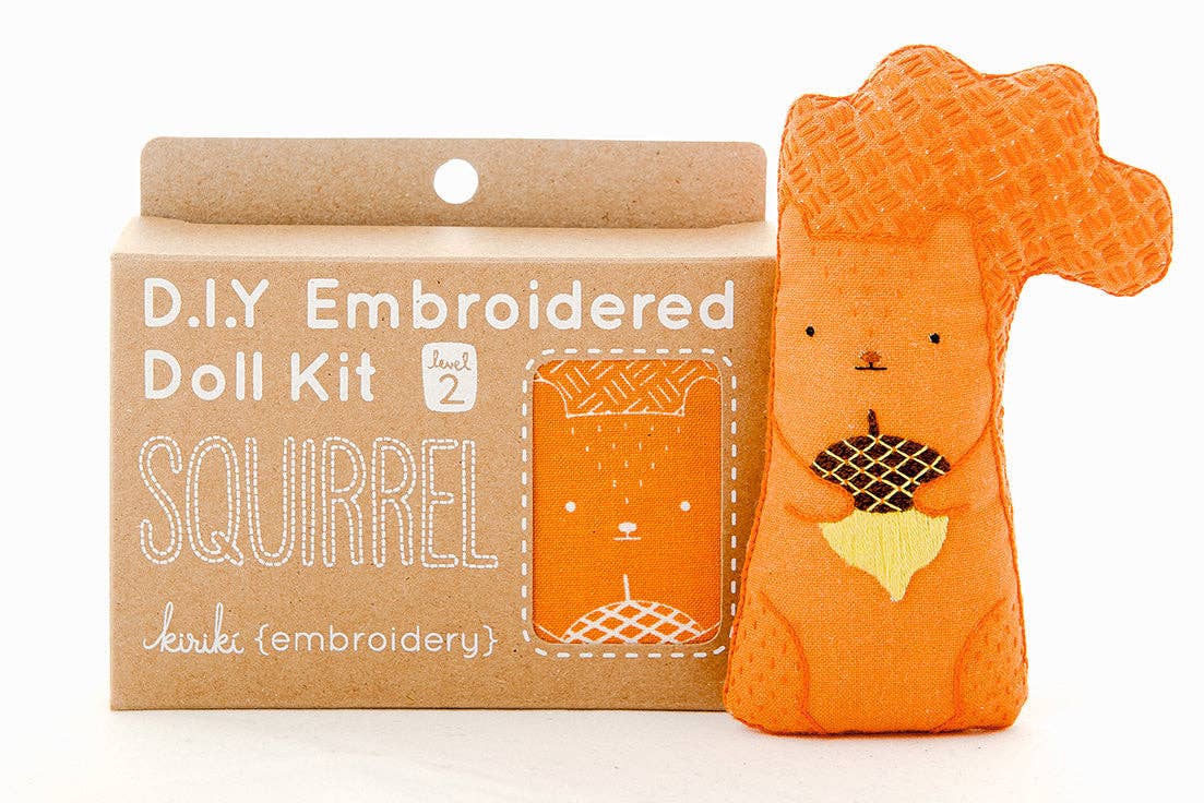 Hand Embroidered Plushie Doll Kit - Squirrel - Image 2