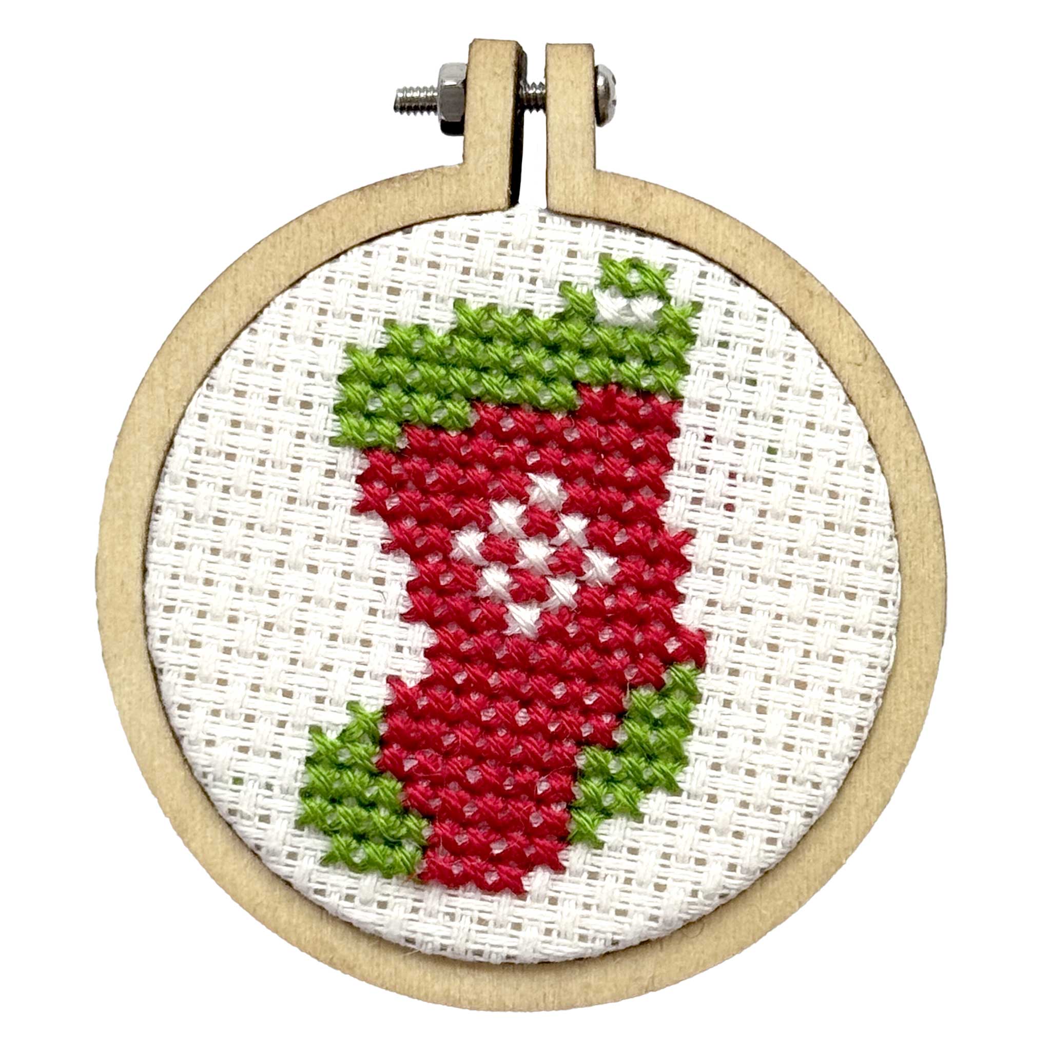 Mini Matchbox Cross Stitch Kit - Christmas Stocking - Image 2